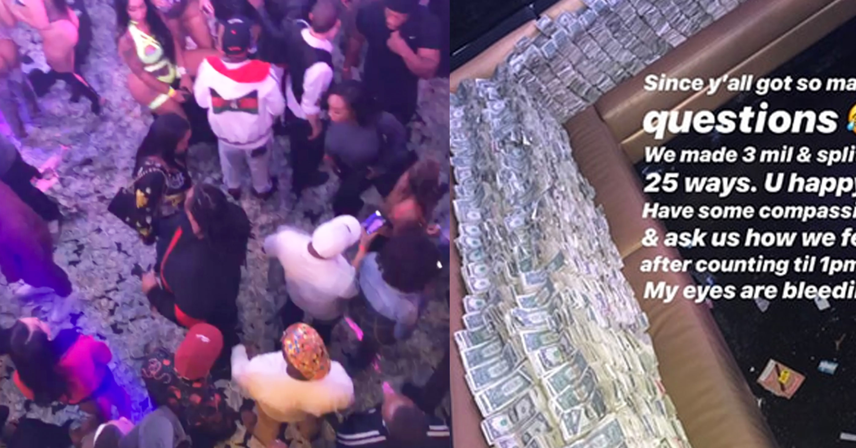 Rappers Make It Rain Three Million Dollars At Stripper Bowl - strip that down roblox music video