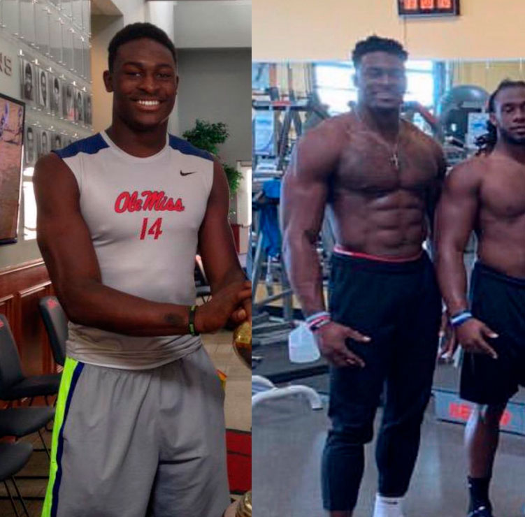 Ole Miss WR D.K. Metcalf Looks Absolutely JACKED Ahead Of NFL Combine.