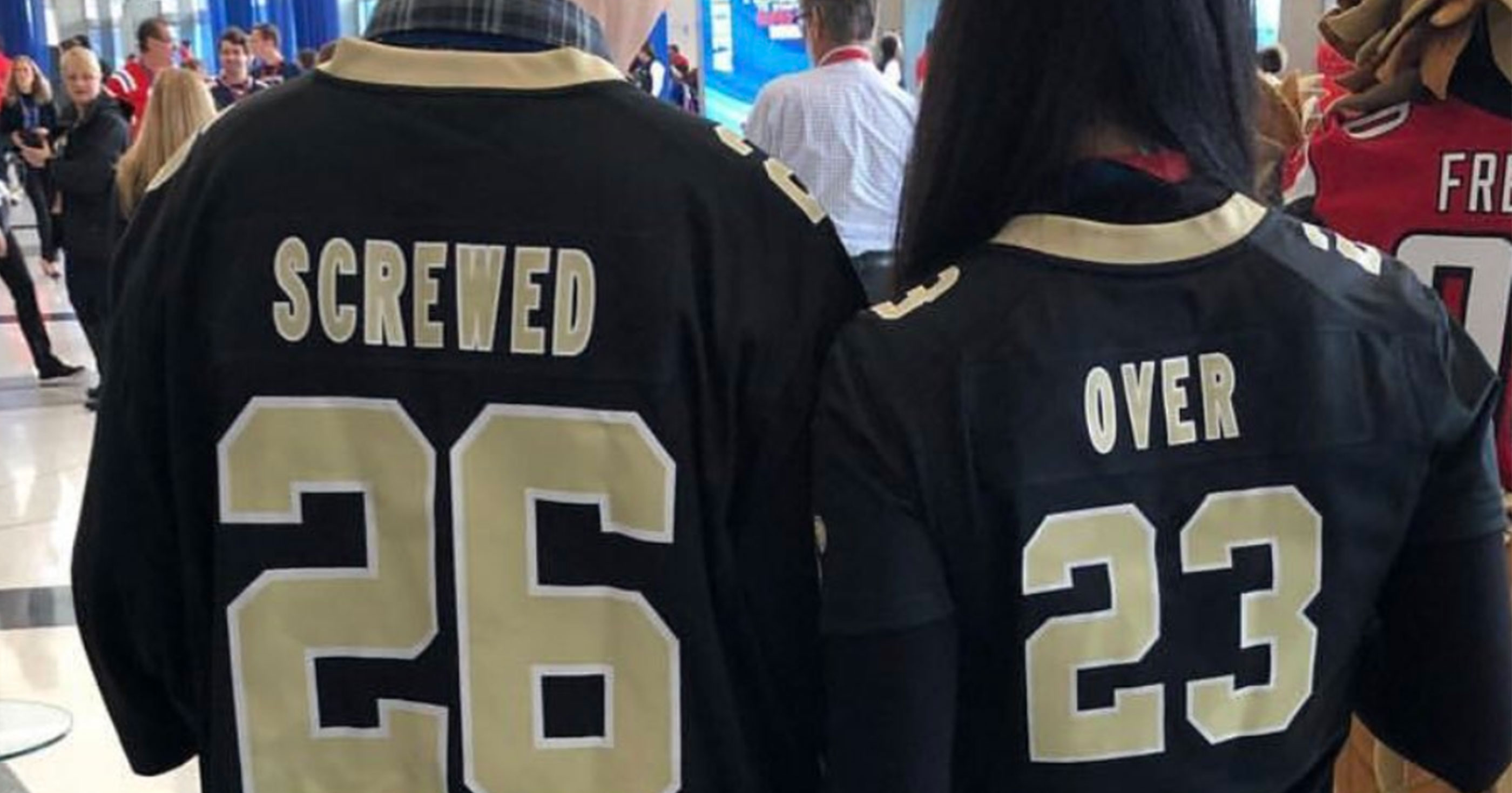 Salty Saints Fans Spotted Wearing Custom Jerseys At The 