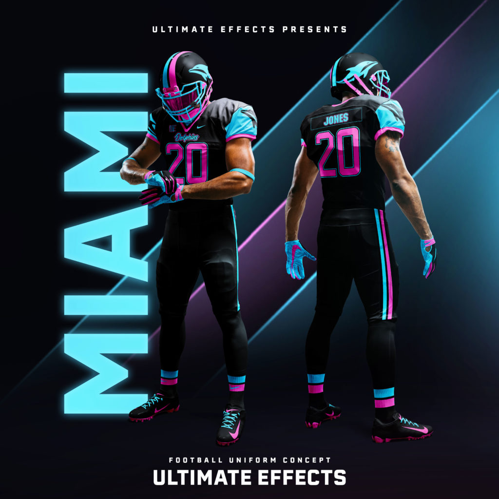 Designer Creates Amazing 'Miami Vice' Inspired Dolphins Concept Football  Uniforms