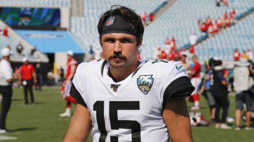 Gardner Minshew III Stretches Pre-Game In Locker Room With Nothing But ...