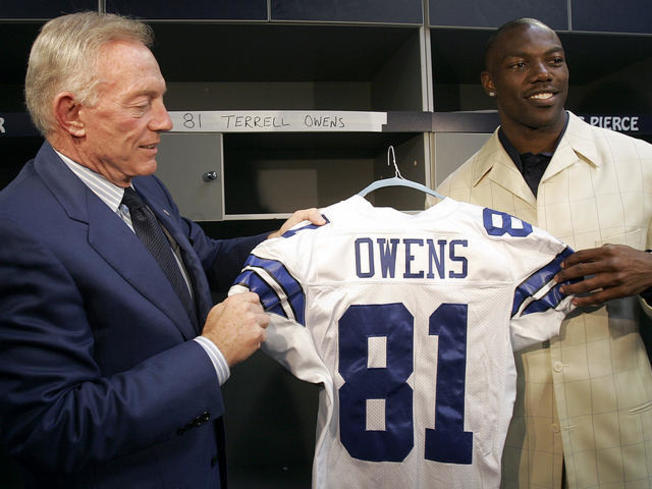 Cowboys' Jerry Jones denies talking to Terrell Owens or his agent