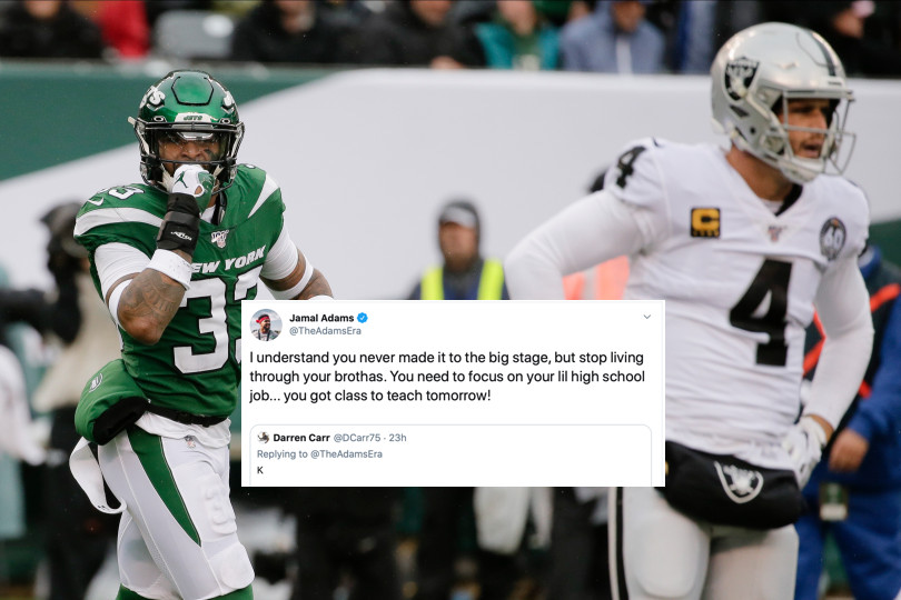 New York Jets' Jamal Adams gets into Twitter spat with brother of Raiders'  Derek Carr