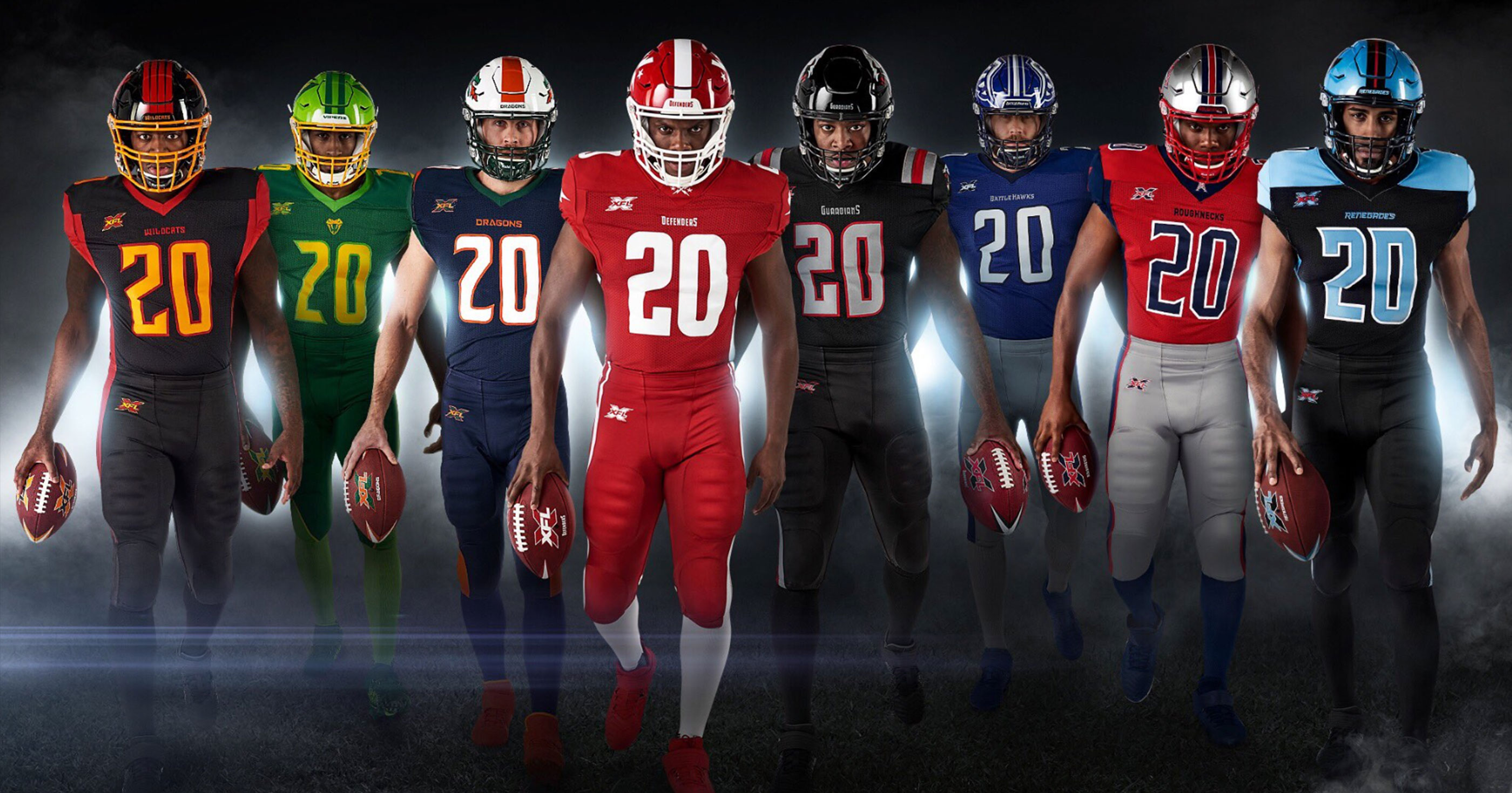 XFL Reveals The Uniforms For Its Eight Teams (PICS)