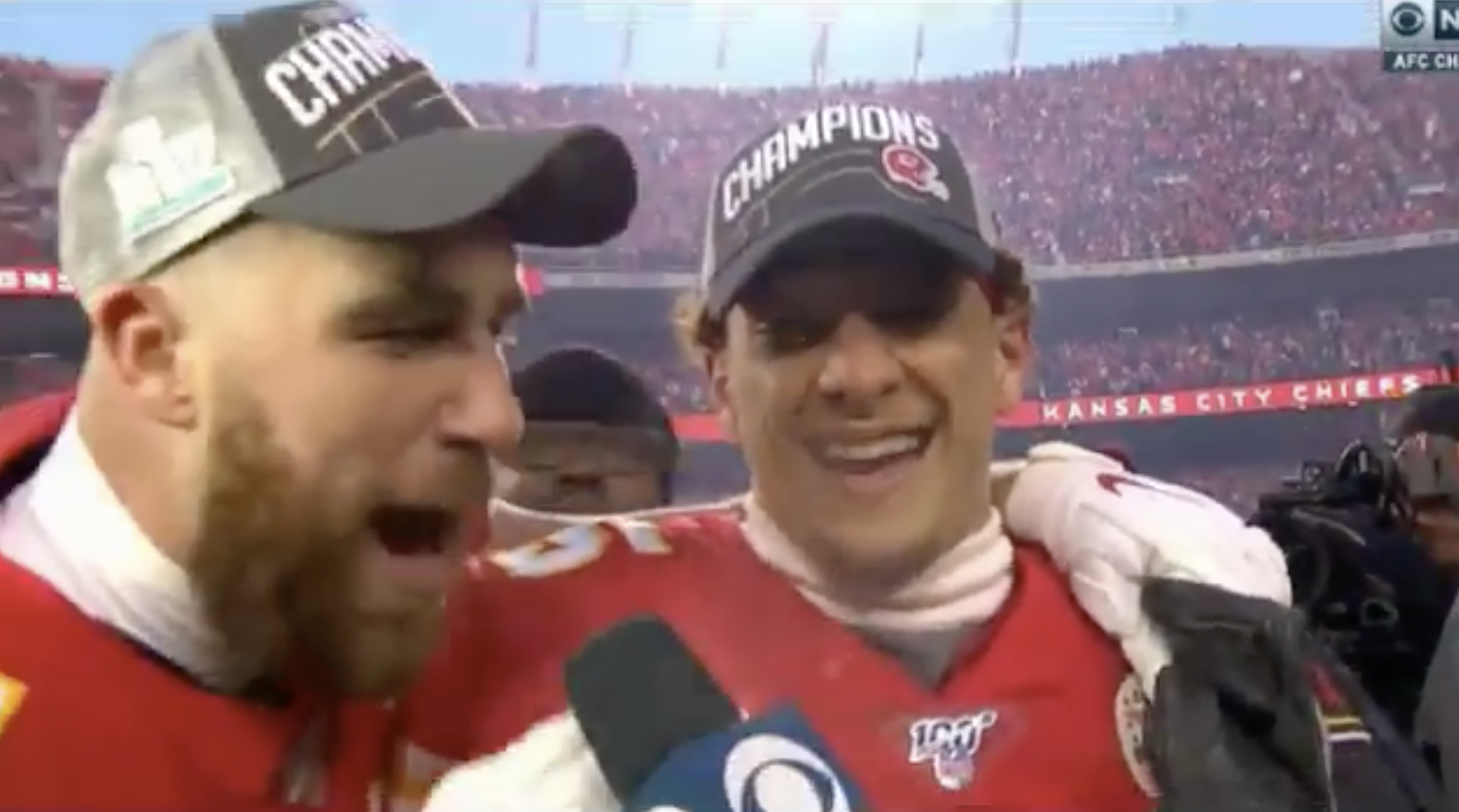 Travis Kelce, Patrick Mahomes censored during Super Bowl interview