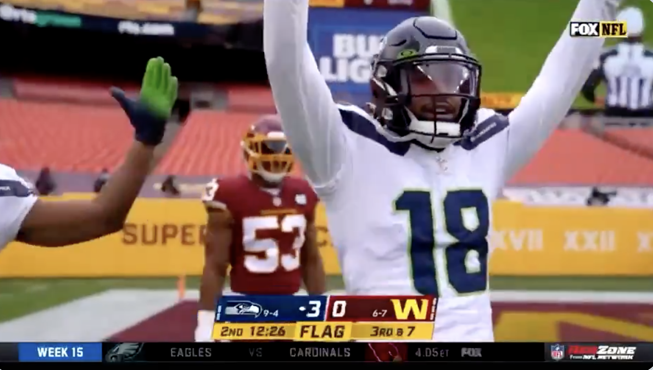 Fox broke out 8K end zone cameras for the Washington-Seattle NFL game