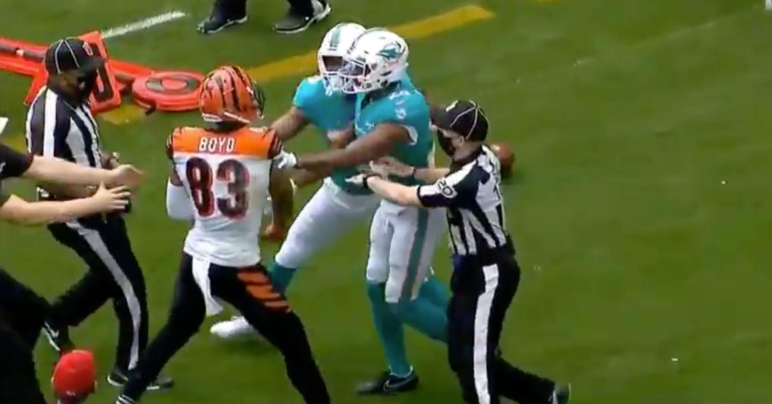 NFL Delivers Softest Ejection Ever Tossing Tyler Boyd & Xavien Howard ...
