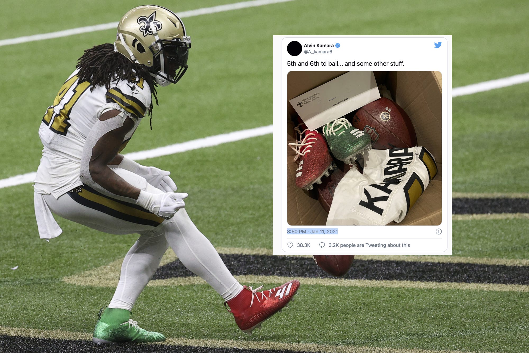 Alvin Kamara Trolls NFL By Sending Fine Letter In Package To Hall Of Fame  After Six Rushing TD Game - Daily Snark