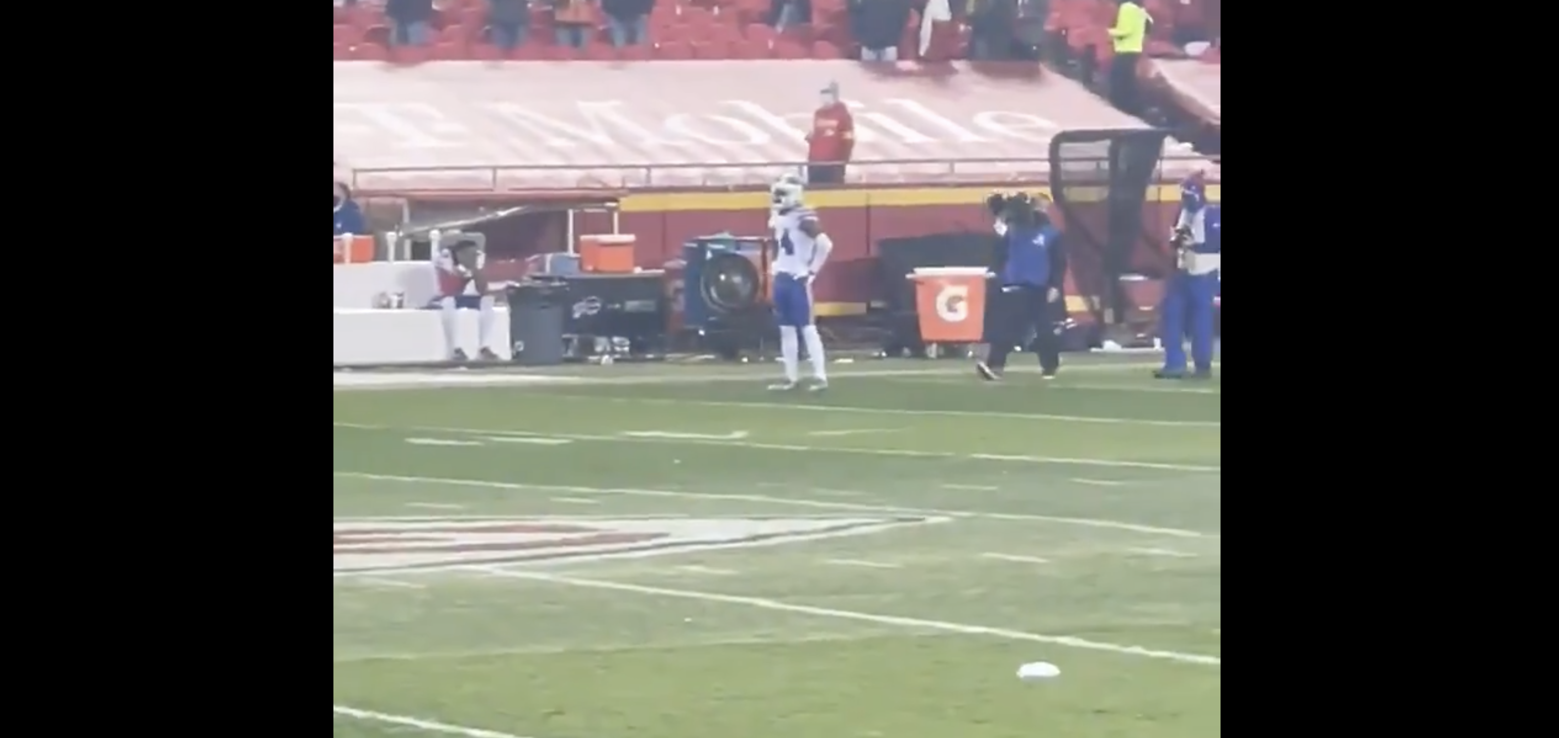 This photo of Diggs watching the Chiefs go to the Super Bowl. What a shot  