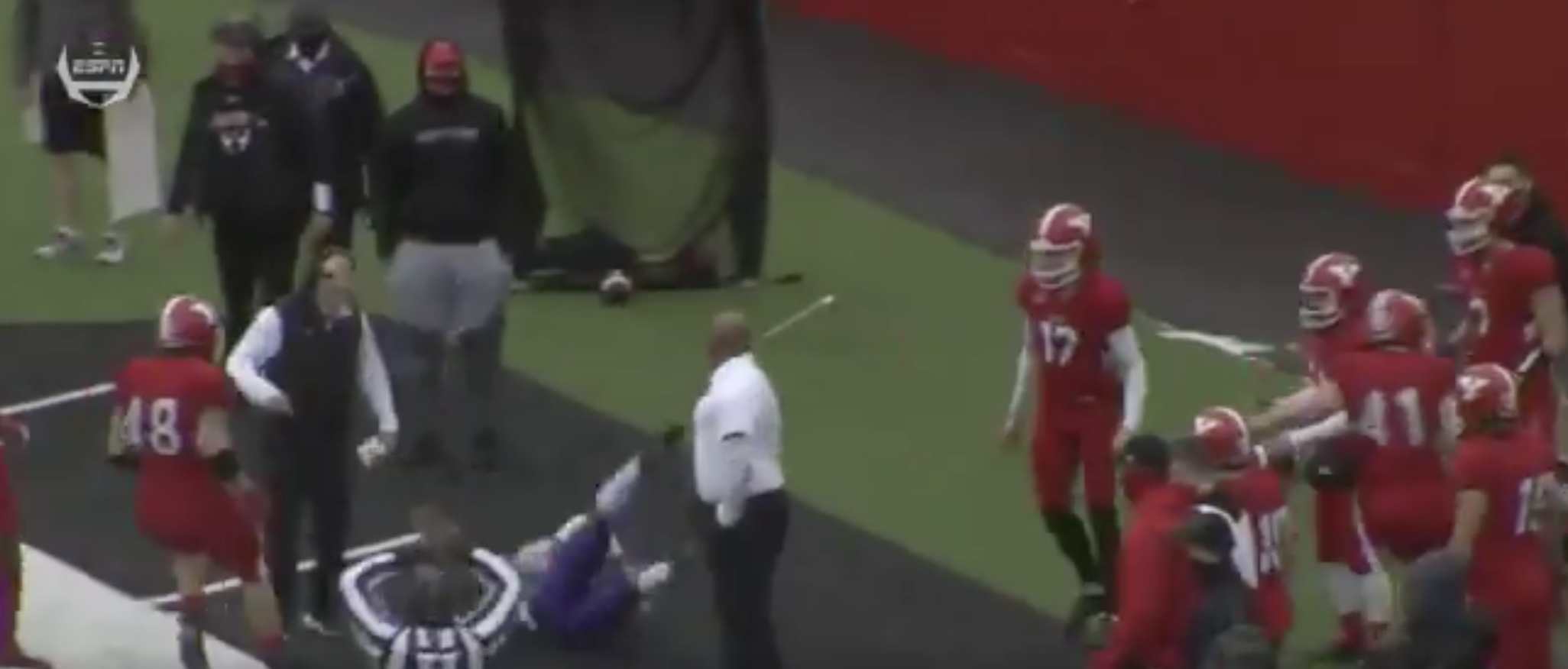 Youngstown State Football Coach Takes Ridiculous Cheap Shot At Northern Iowa WR On Sideline