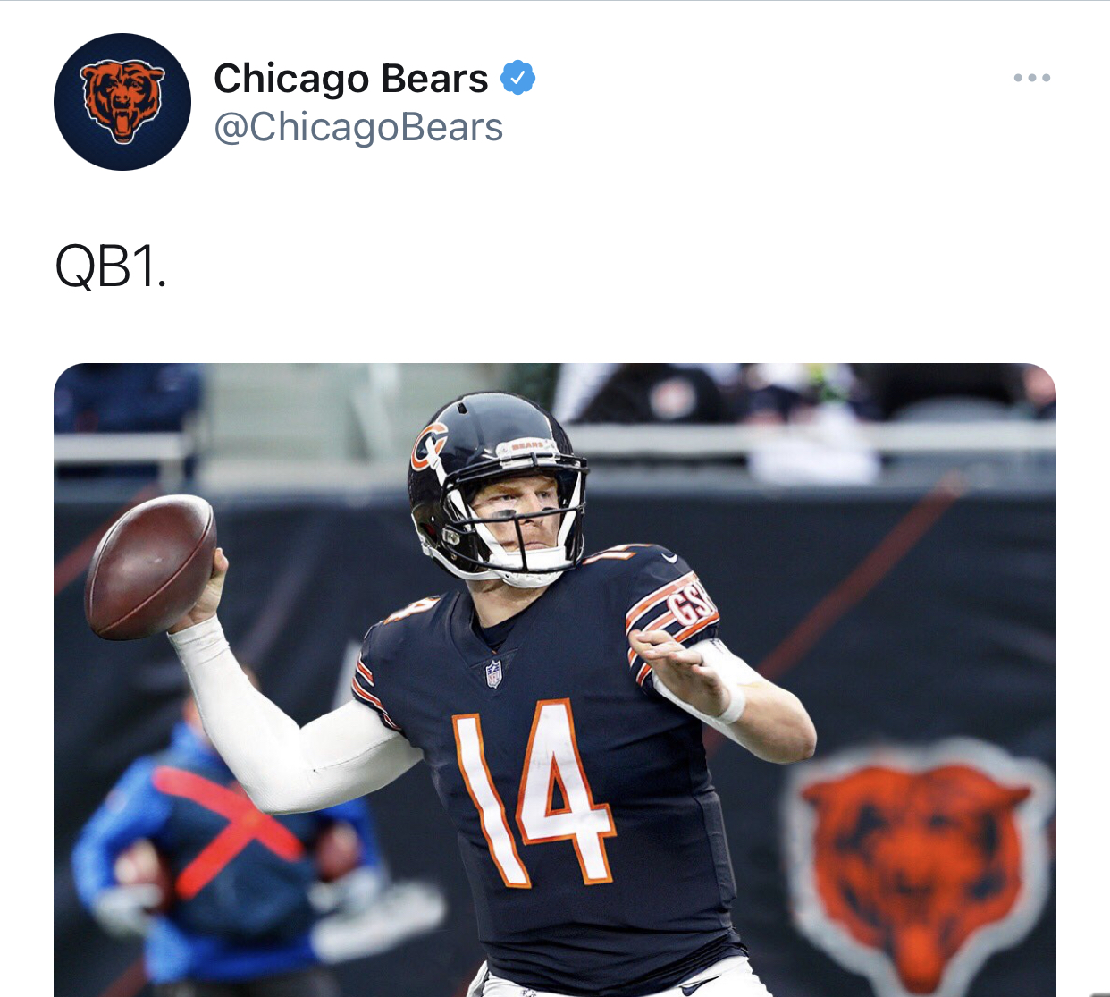 Bears send out 'QB1' tweet with Andy Dalton photo, are mocked by