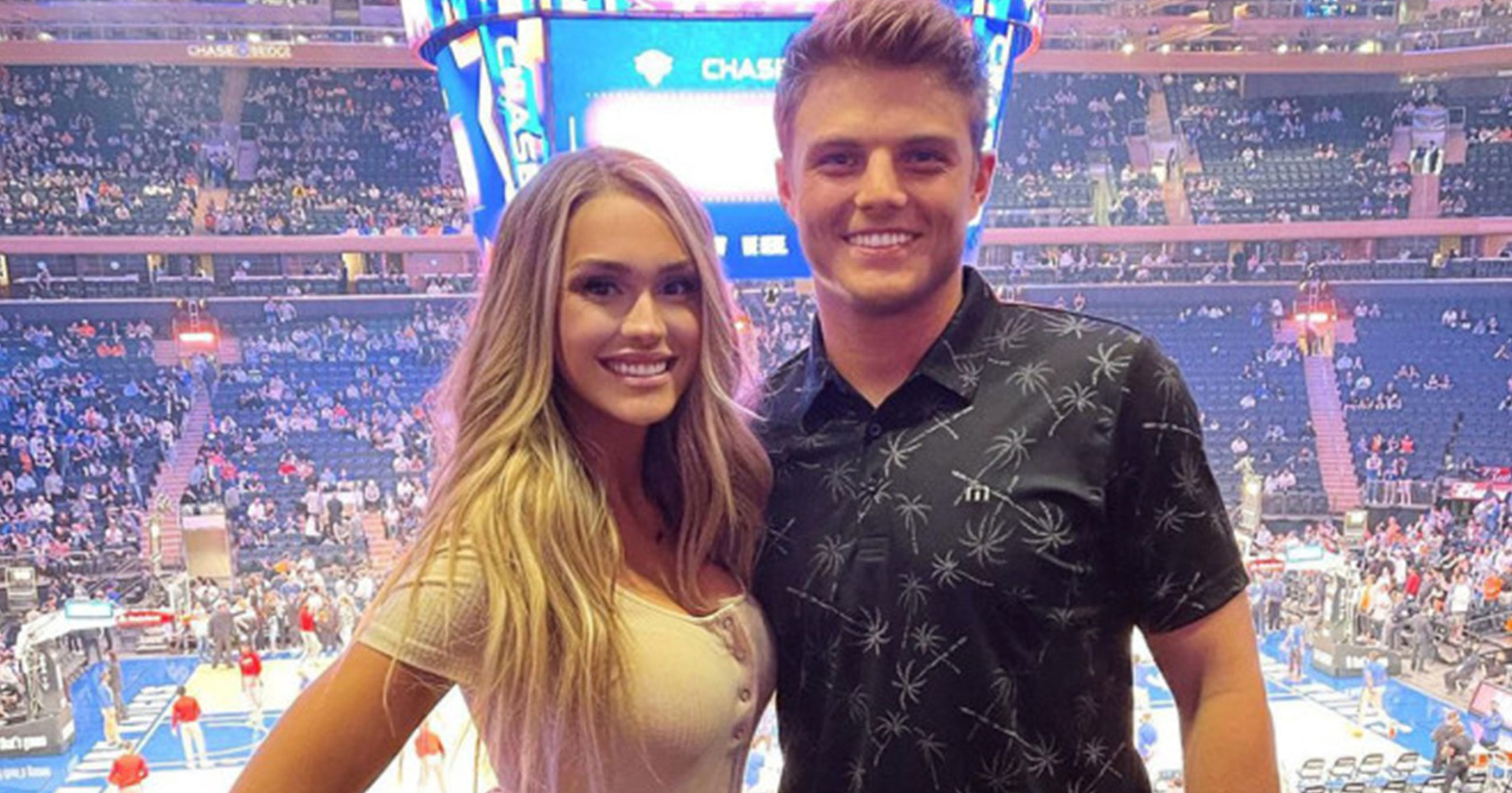 Zach Wilson's girlfriend Abbey Gile sports Jets gear at draft