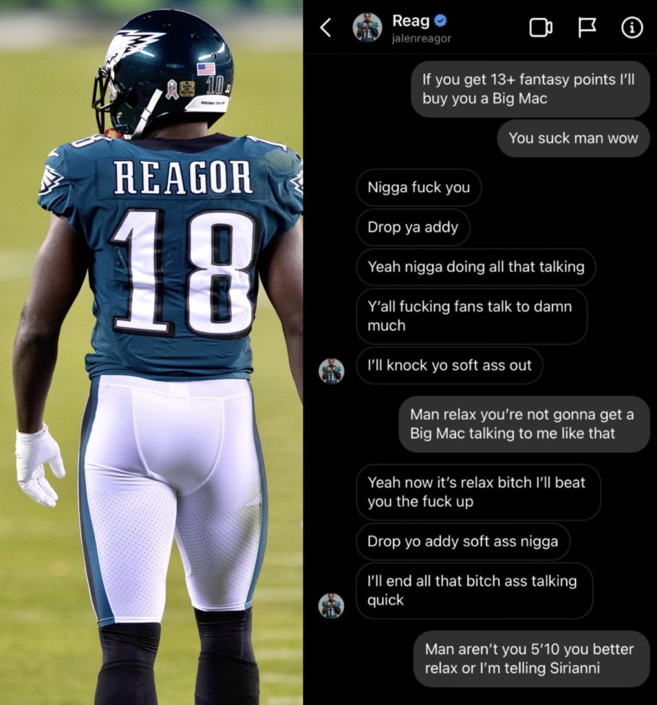 Eagles&#39; Jalen Reagor Threatens To Beat Up Fan After Getting DM About Lack  Of Fantasy Points (PICS)