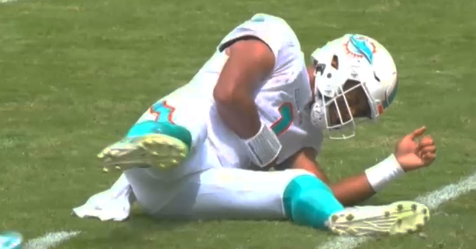 Tua Tagovailoa Carted To Dolphins Locker Room After Taking Huge Hit ...