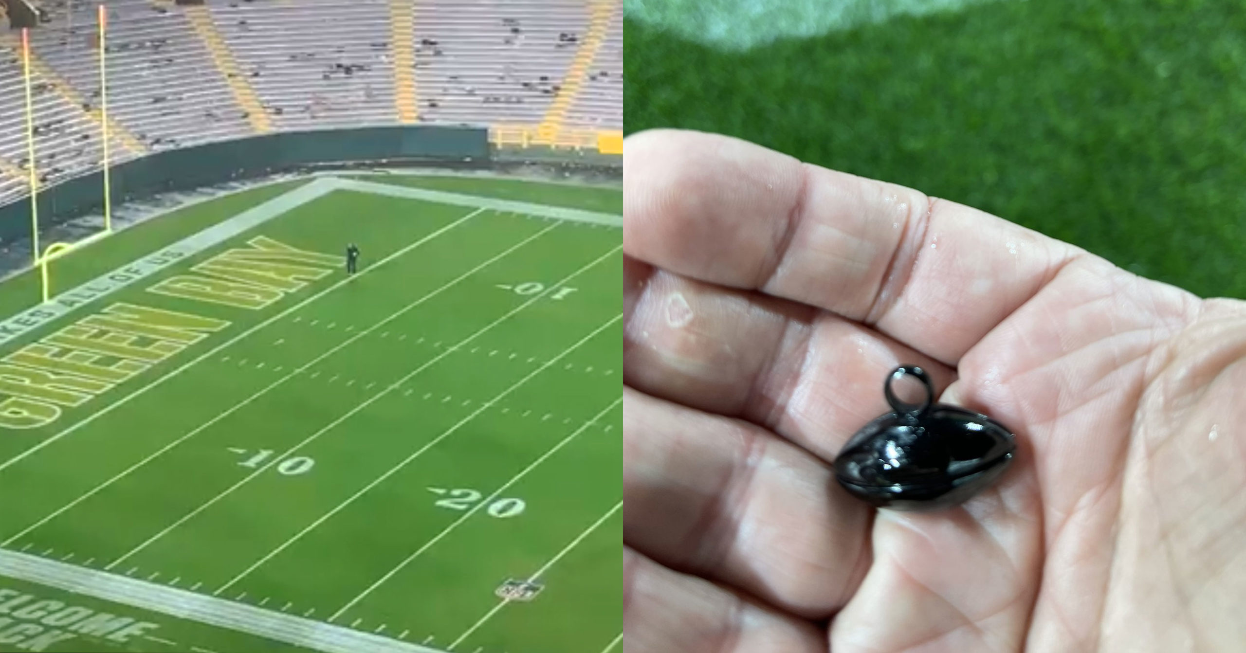 Packers' Aaron Jones recovers necklace containing father's ashes after  losing it during 4-touchdown game in end zone 