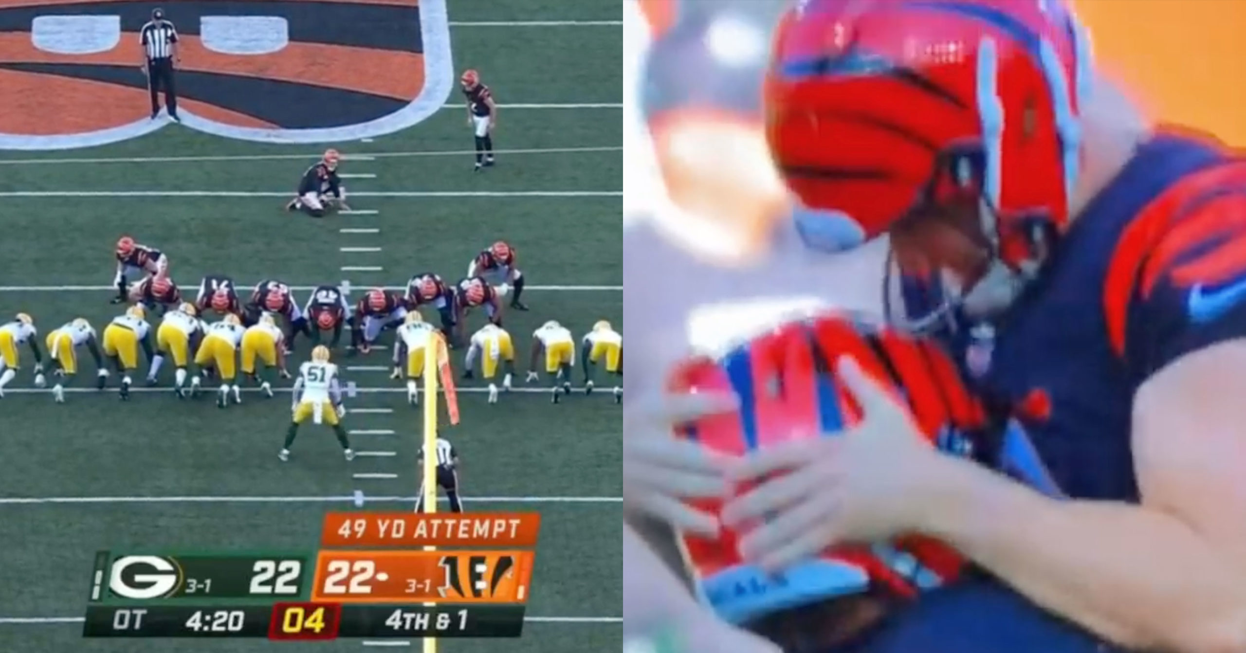 Kicker Evan McPherson Wrongly Thinks He Made Winning Field Goal And It's  Cringey