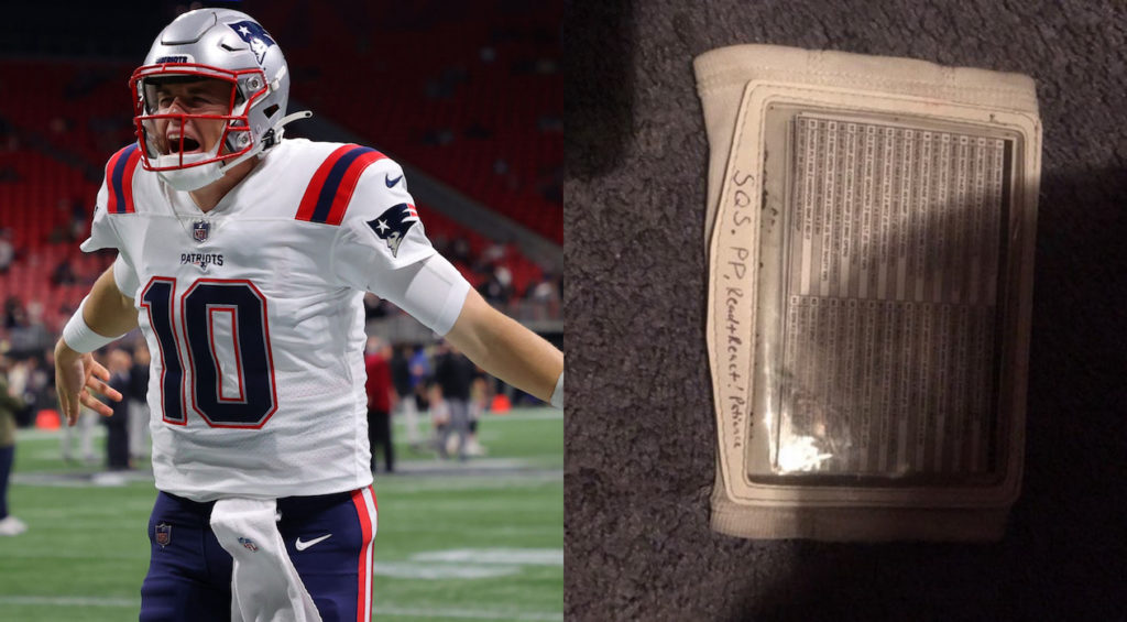 Mac Jones Playbook Wristband Was Allegedly Stolen From Mercedes-Benz  Stadium Following Pats-Falcons Game - Daily Snark