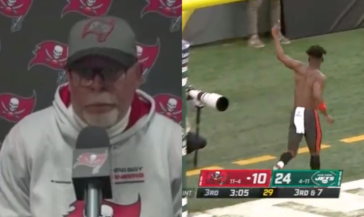 Antonio Brown leaves field during Buccaneers' win over Jets, Bruce Arians  says he's 'no longer a Buc' 