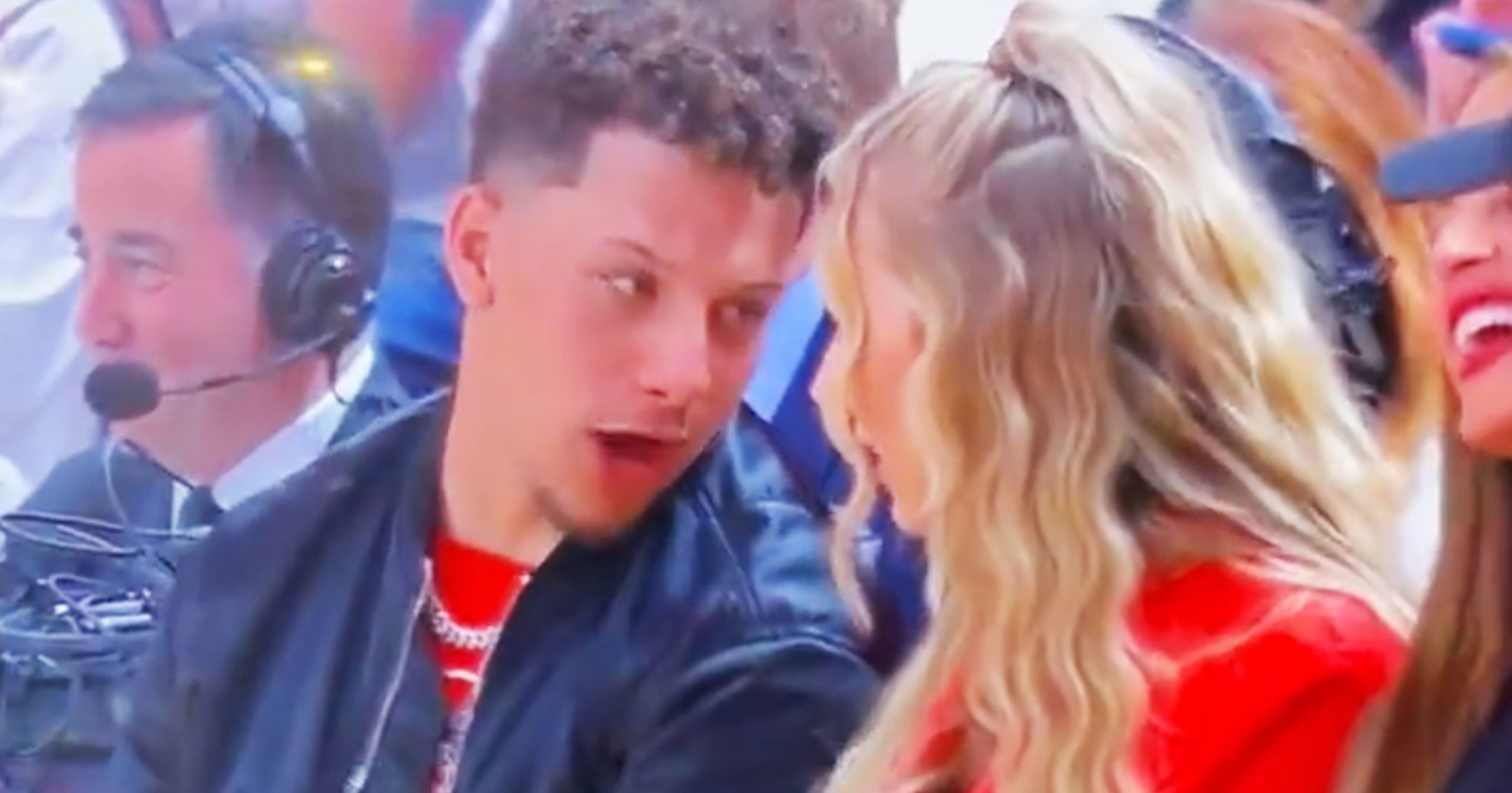 Patrick Mahomes Tells Fiancé Brittany Matthews "No More Resting Bitch Face"  While At Basketball Game (VIDEO)