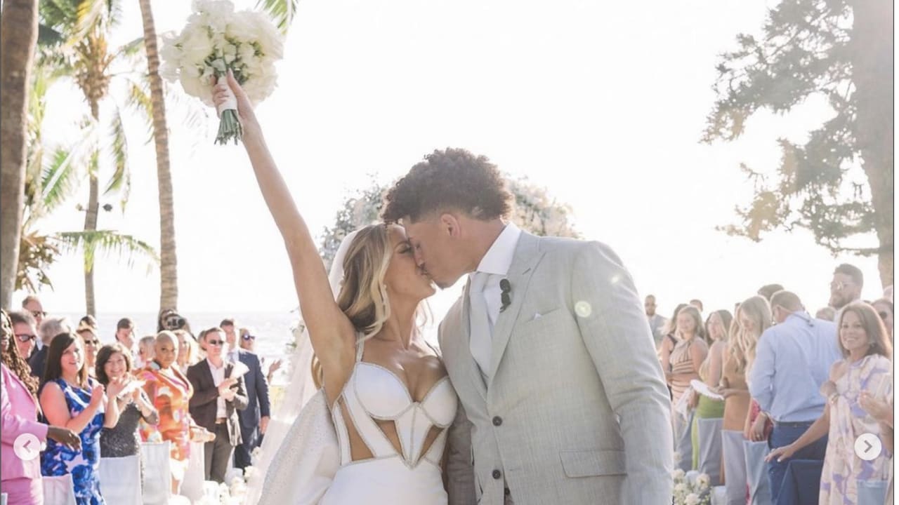 Island Wedding Inspiration from the Chief's Patrick Mahomes and