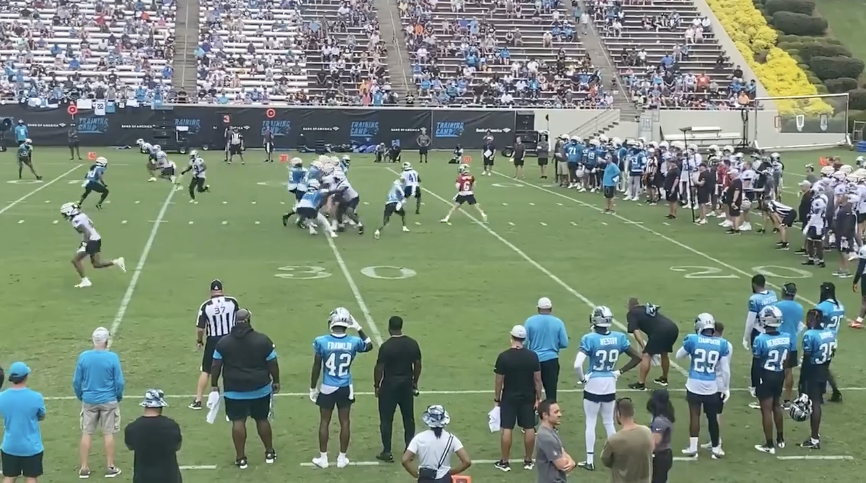 Baker Mayfield throws 5 touchdown passes in second practice with Carolina  Panthers 