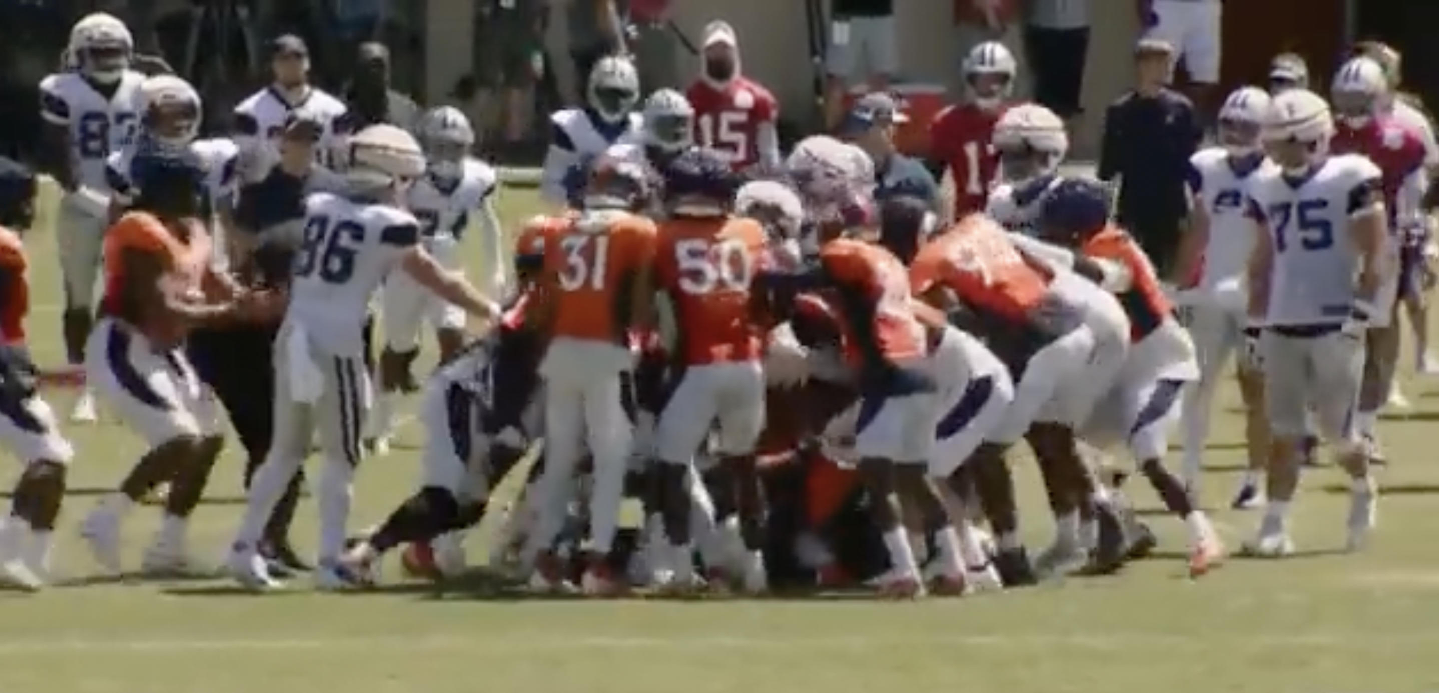 Watch: Broncos and Cowboys joint practice erupts several times with fights  - Denver Sports