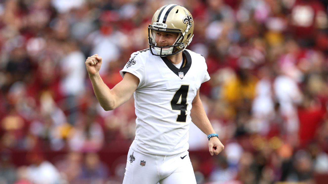 Saints punter Blake Gillikin unleashes 81-yard punt