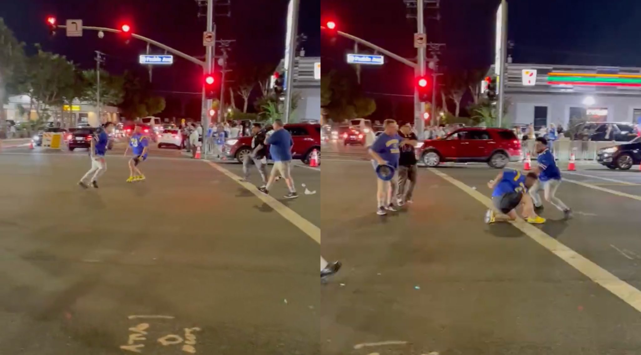 Rams And Bills Fans Brawl In The Streets Outside SoFi Stadium After ...