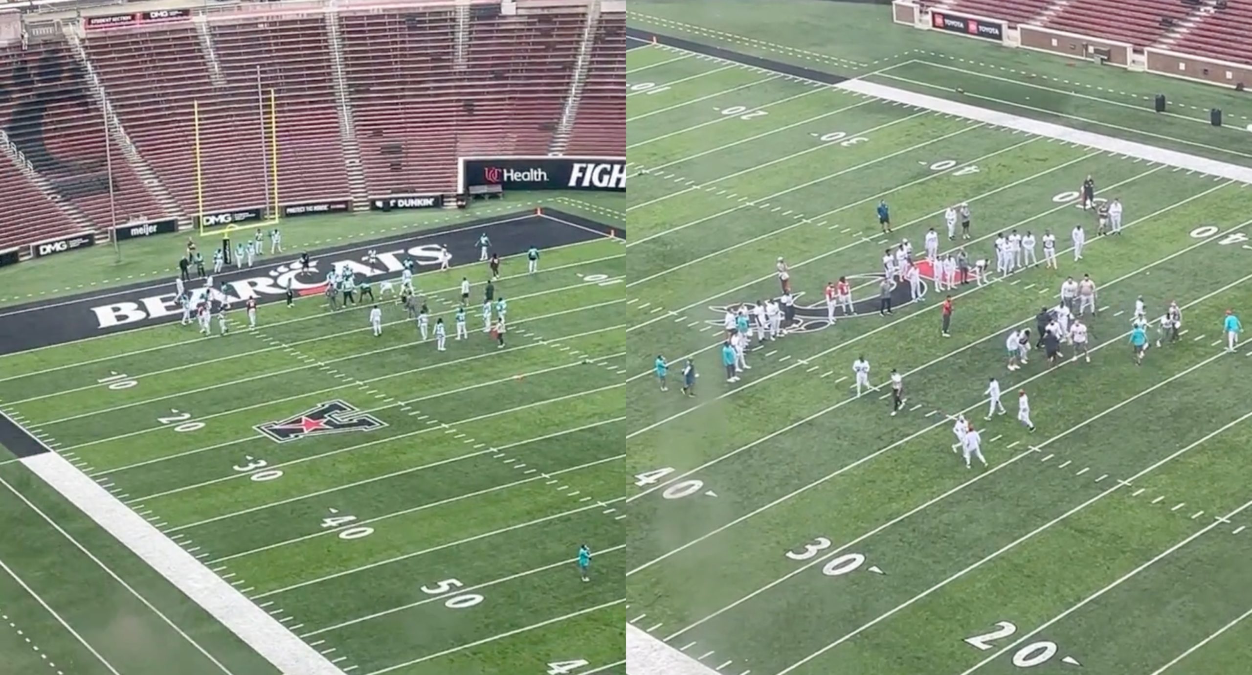 Tua Tagovailoa, Dolphins filmed practicing at Cinncinati Bearcats' stadium  - Cincy Jungle