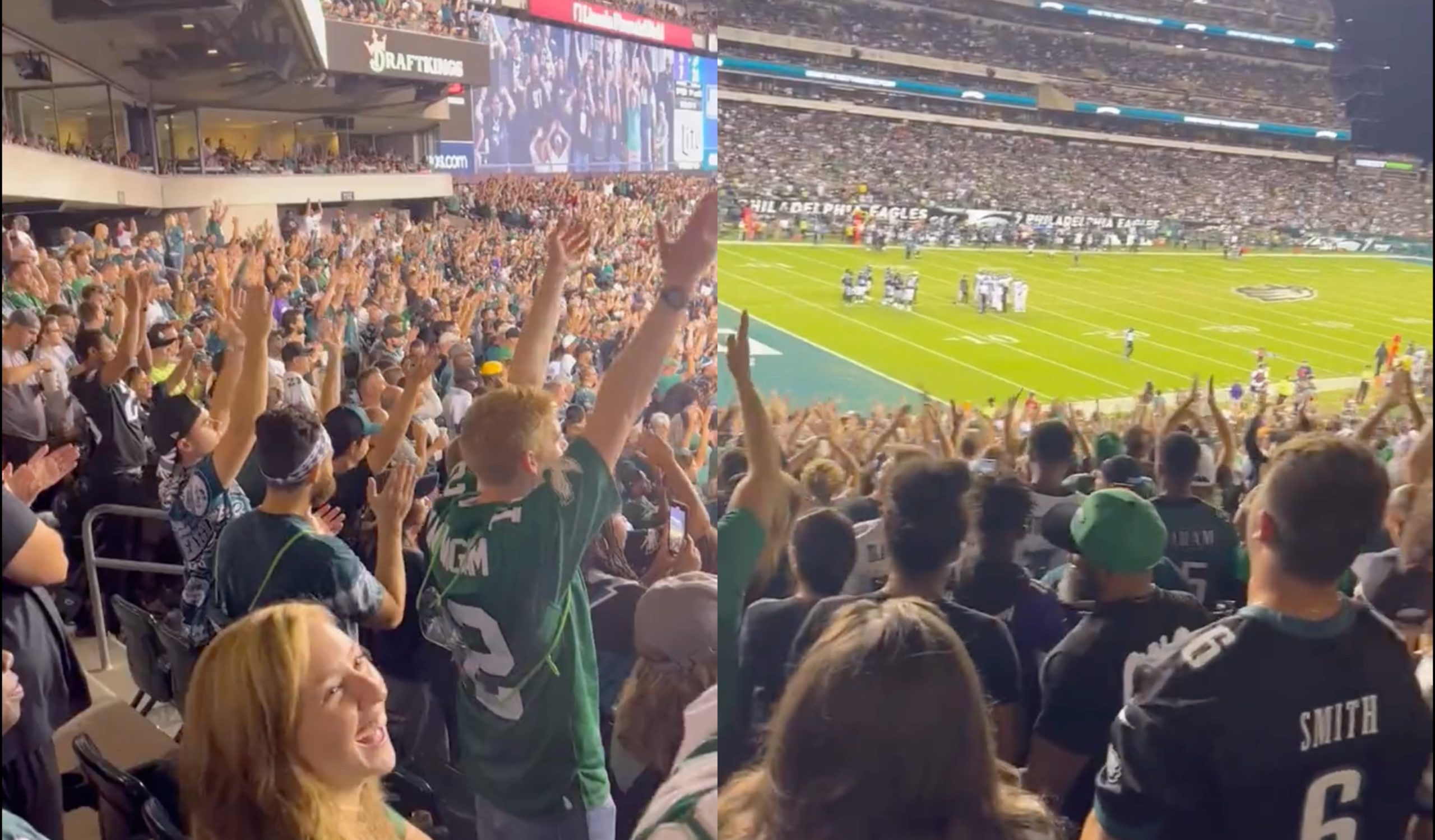 Vikings fans SKol Chant on Rocky Steps in Philadelphia 