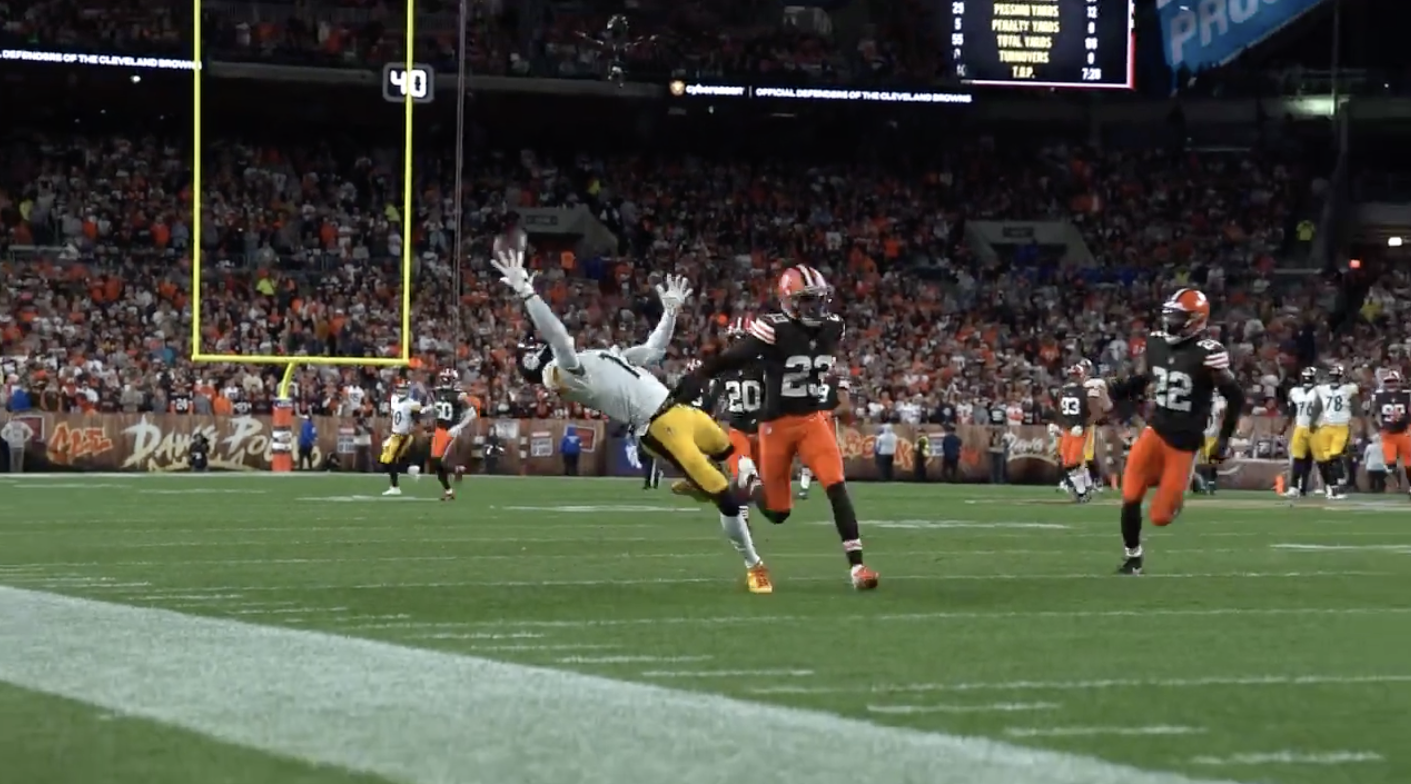 Steelers George Pickens makes incredible catch vs Browns