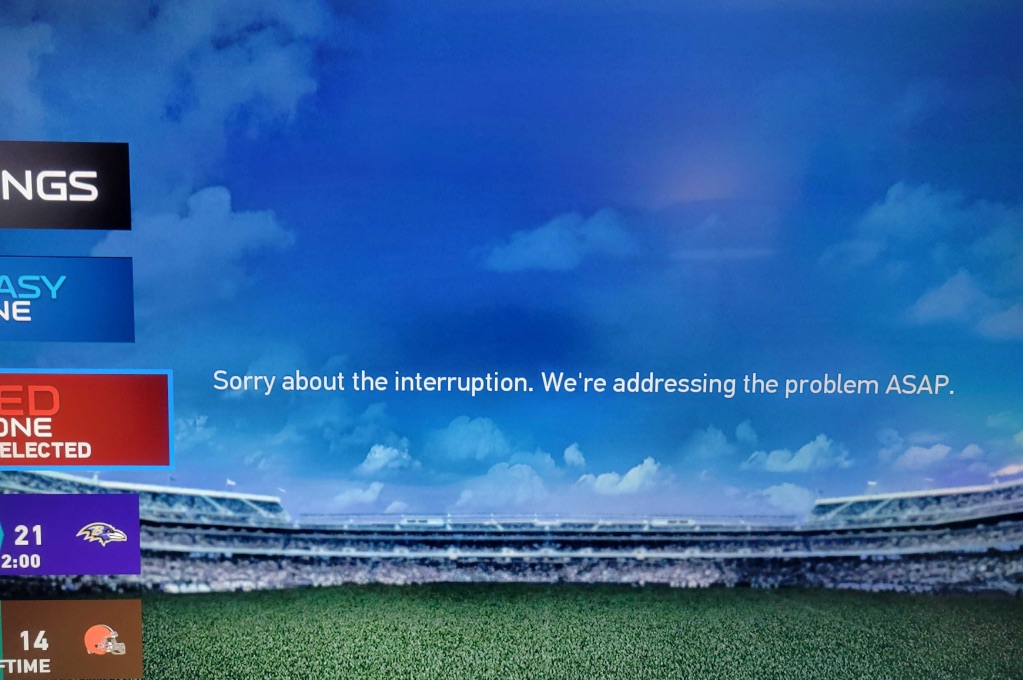 Fans were furious that DirecTV's NFL Sunday Ticket was down in