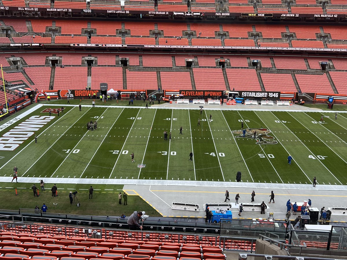 Vandals broke into Cleveland's FirstEnergy Stadium and damaged the field