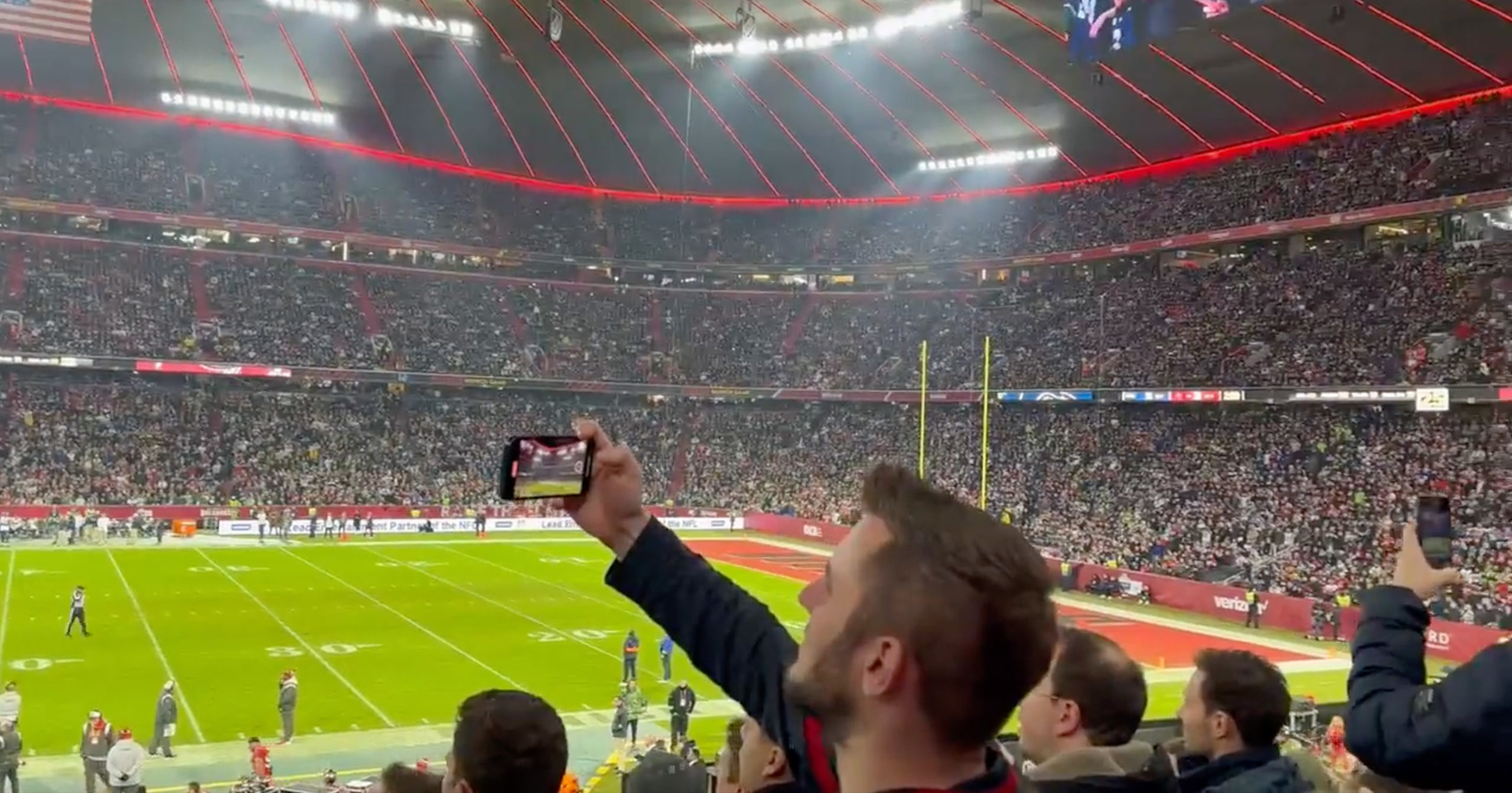 First NFL crowd in Germany sings Country Roads