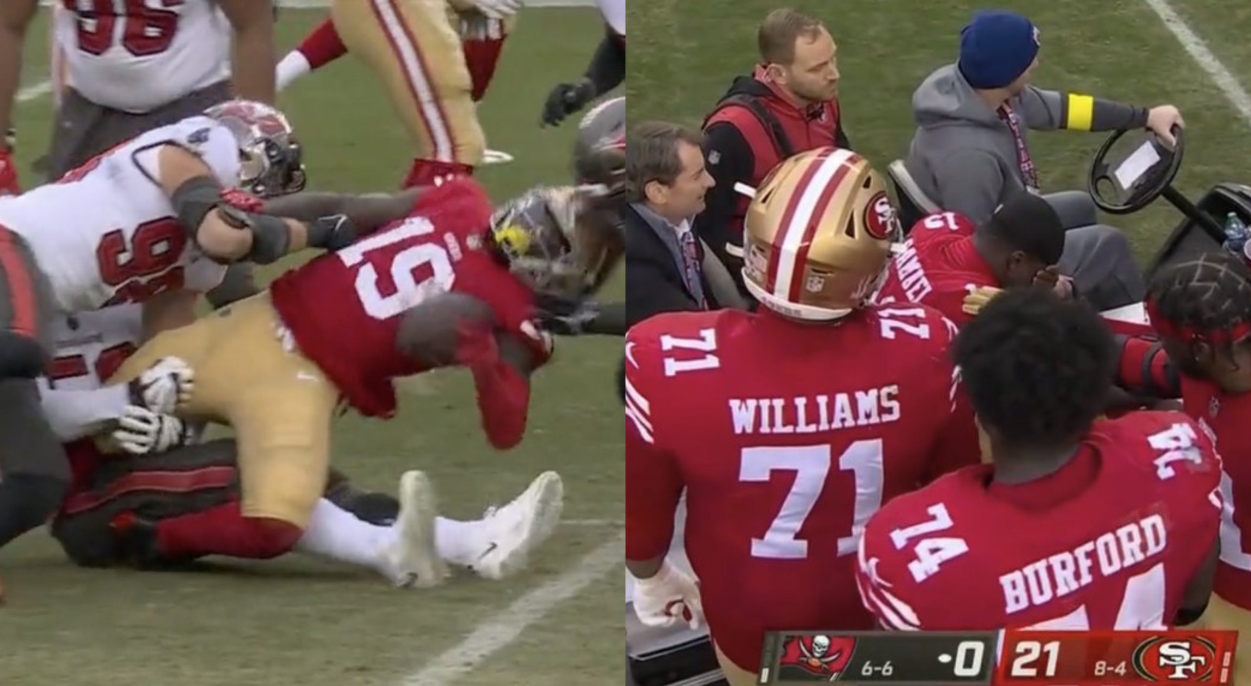 49ers Deebo Samuel Carted Off Field After Terrifying Hit vs