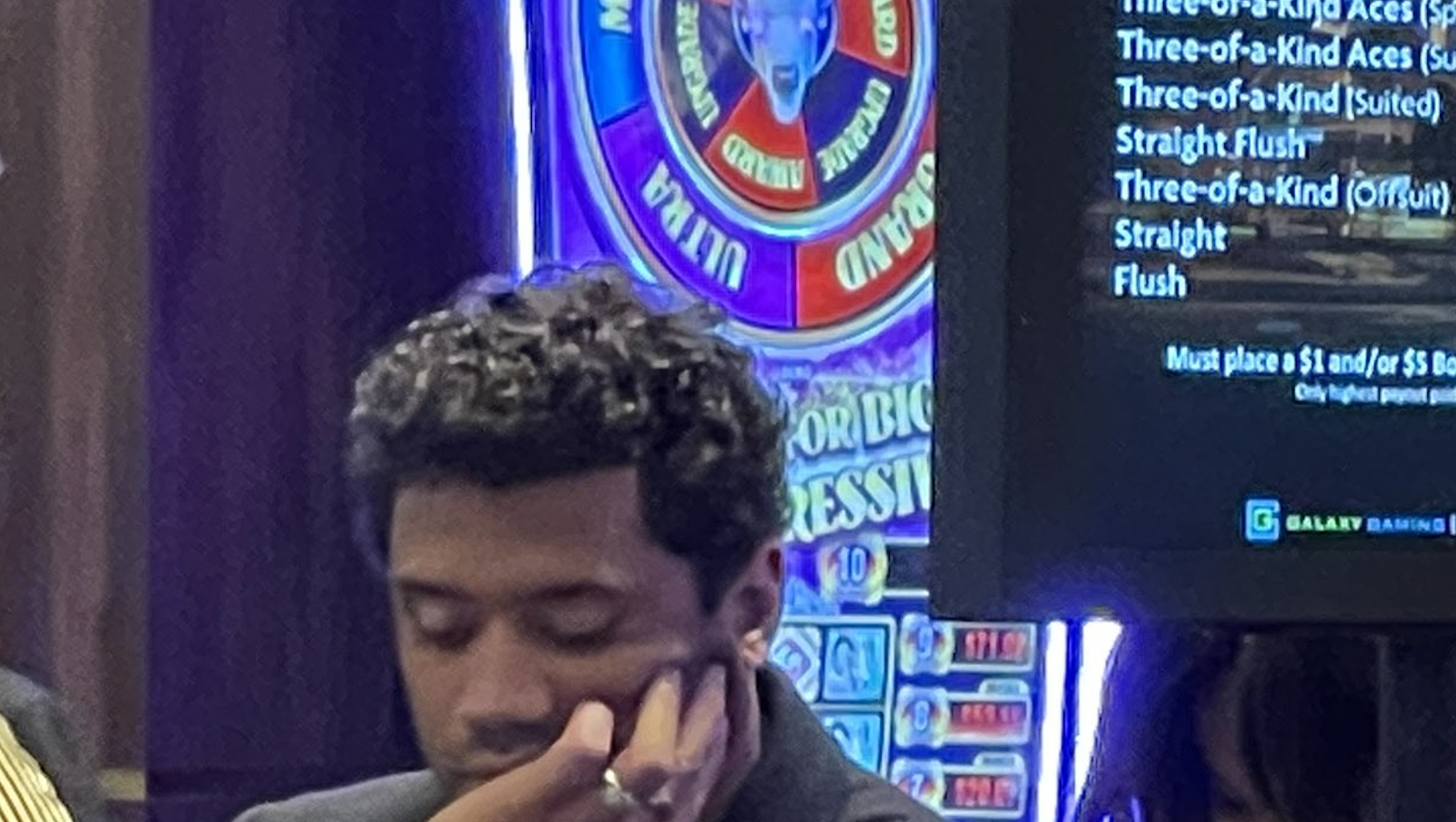 Sad Russell Wilson Gambles The Night Away In Most Relatable Picture Ever