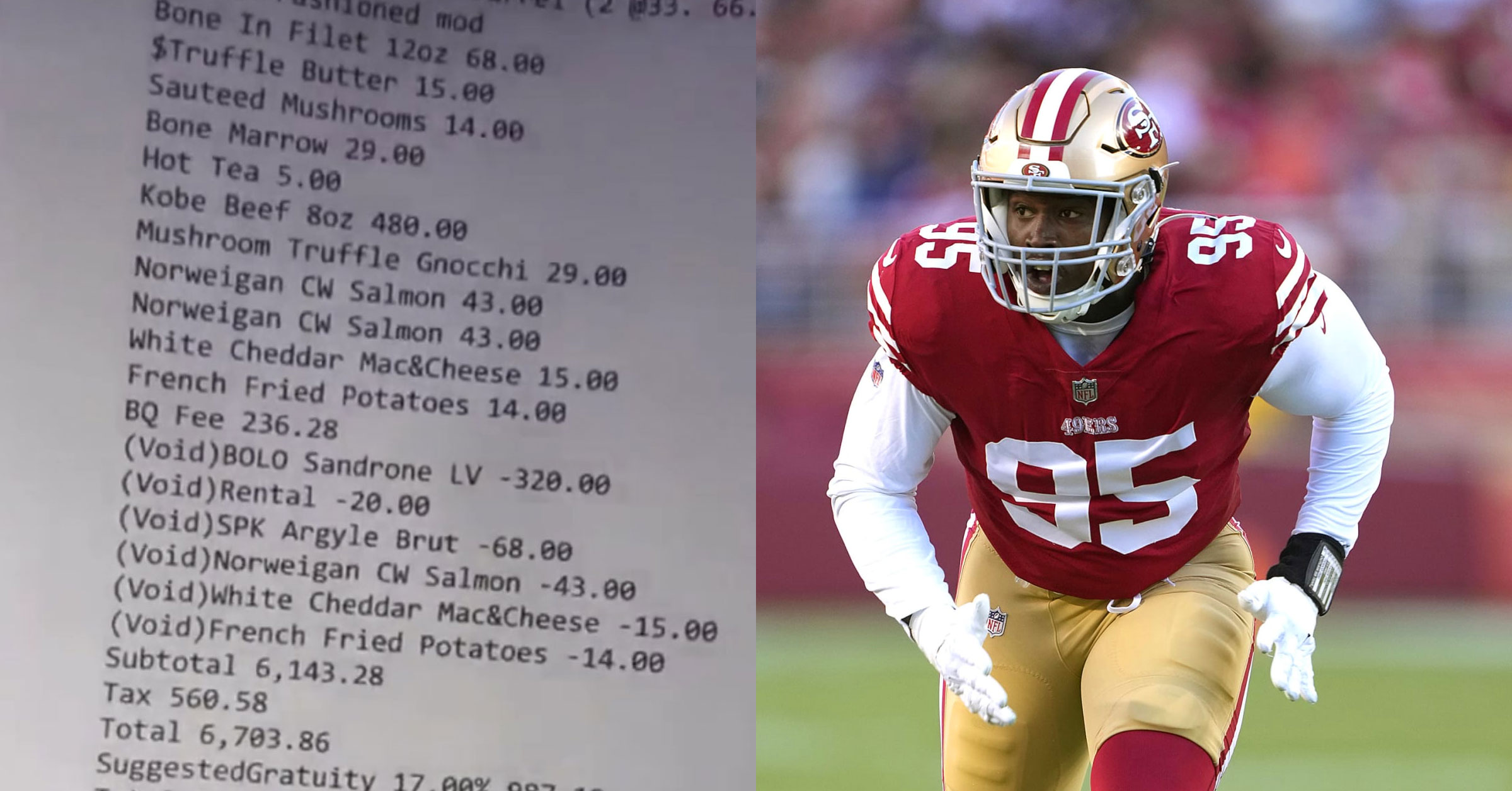 49ers rookie dinner: Did Drake Jackson have to pay $300k for team