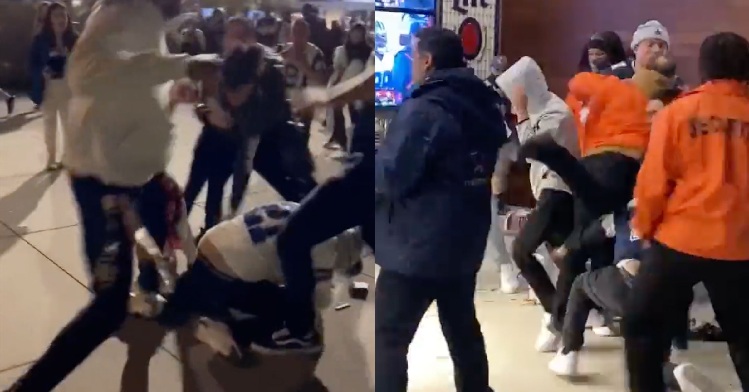 Cowboys Fans Couldn't Stop Fighting Each Other At AT&T Stadium Watch Party  As Multiple Brawls Break Out (VIDEOS)