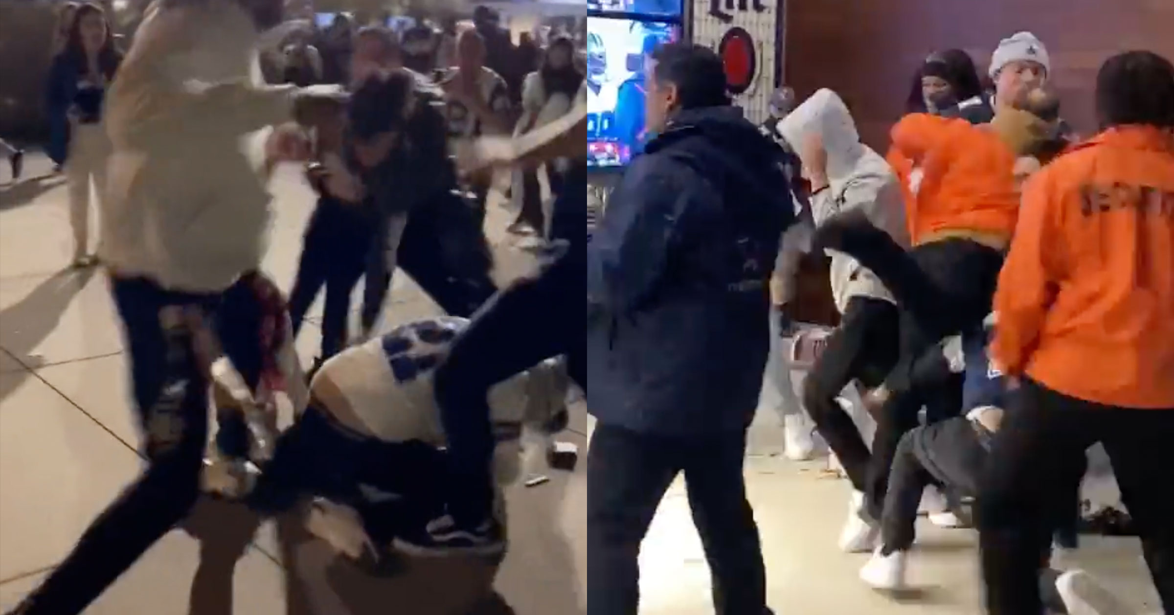 Cowboys fans brawl as they watch team lose to 49ers in playoff game