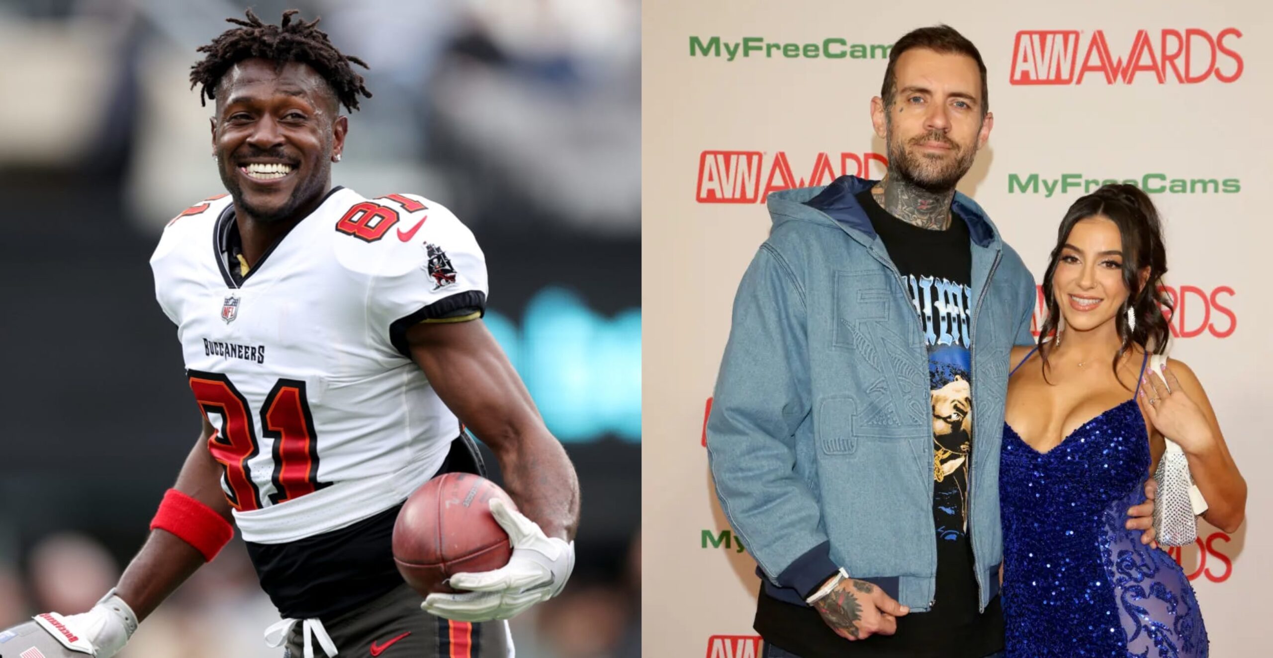 Antonio Brown Shoots His Shot At Lena The Plug By Asking Permission From Husband photo
