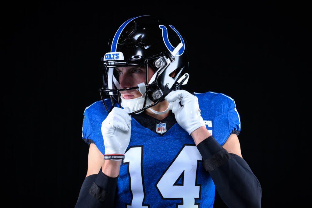 Colts unveil blacked-out 'Indiana Nights' helmets, alternate uniform