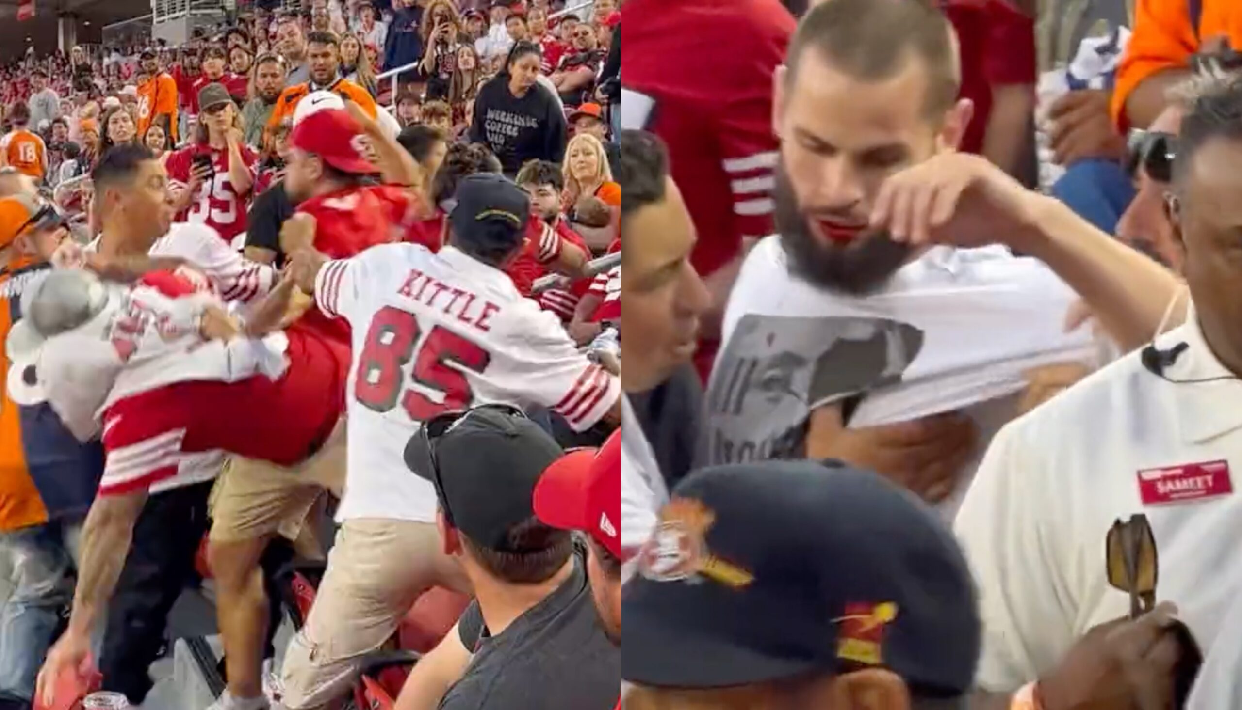 Fans Left Bloodied After Massive Brawl In The Stands During 49ers-Broncos Preseason  Game