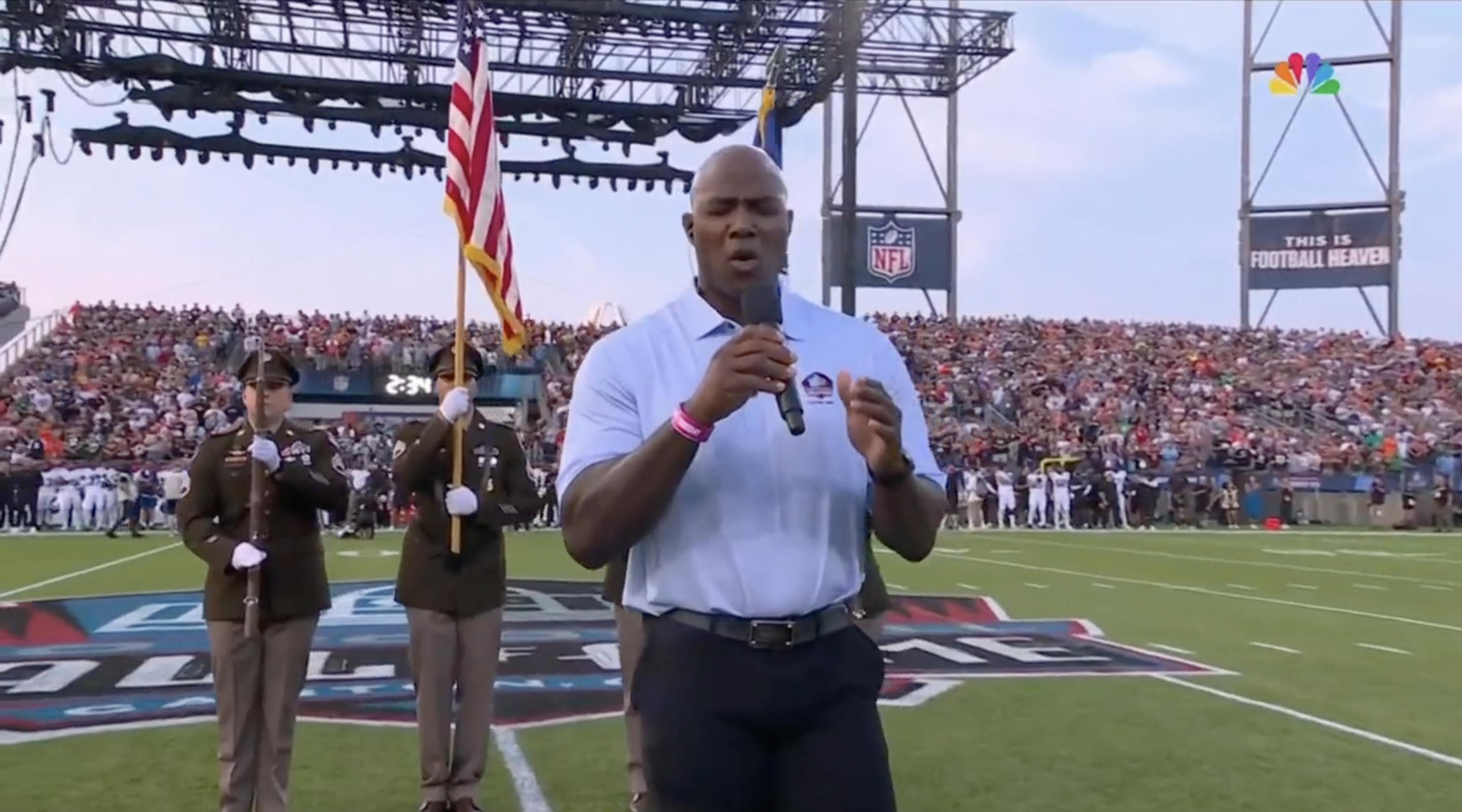 Why is DeMarcus Ware singing national anthem at Hall of Fame Game? Cowboys  great 'most nervous' to sing ahead of preseason game