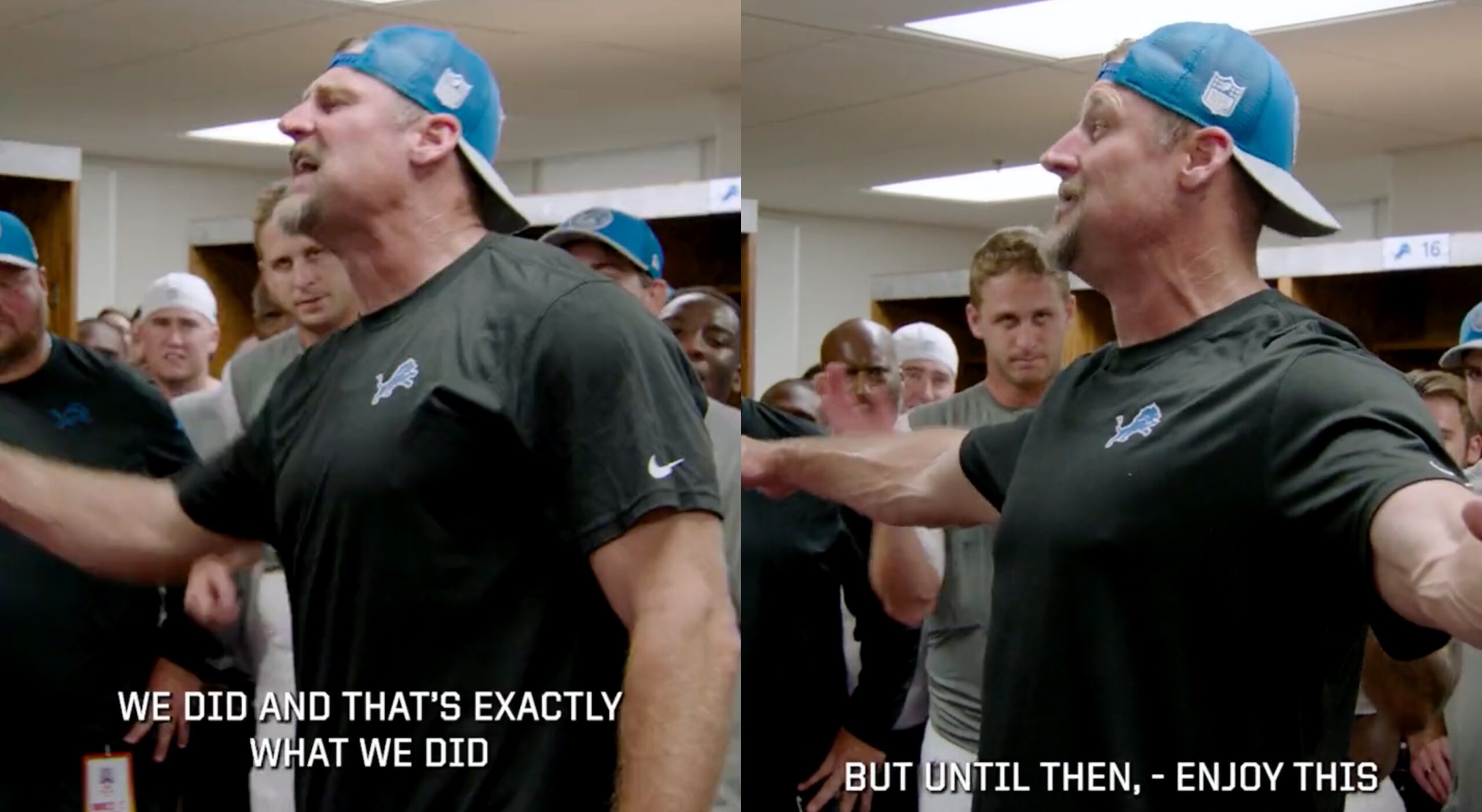 does dan campbell chew tobacco Dan Campbell Gave An Awesome Victory Speech With A Mouth Full Of Chewing  Tobacco After Lions Beat Chiefs