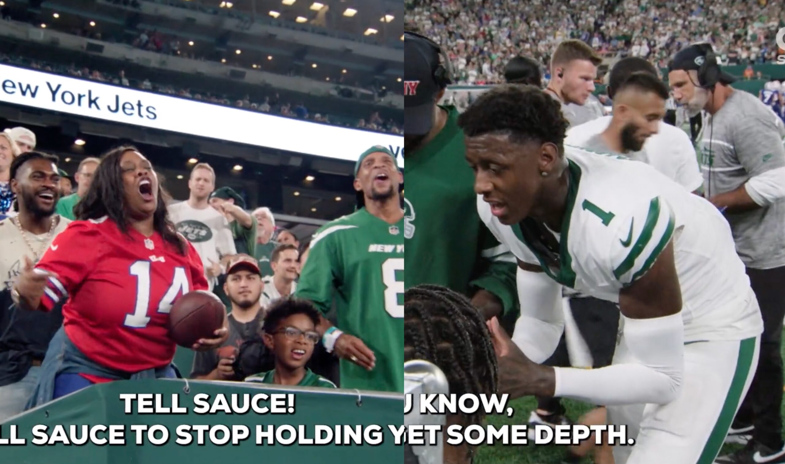 Stefon Diggs' Mom Was Trash-Talking Jets CB Sauce Gardner During MNF Game -  Daily Snark