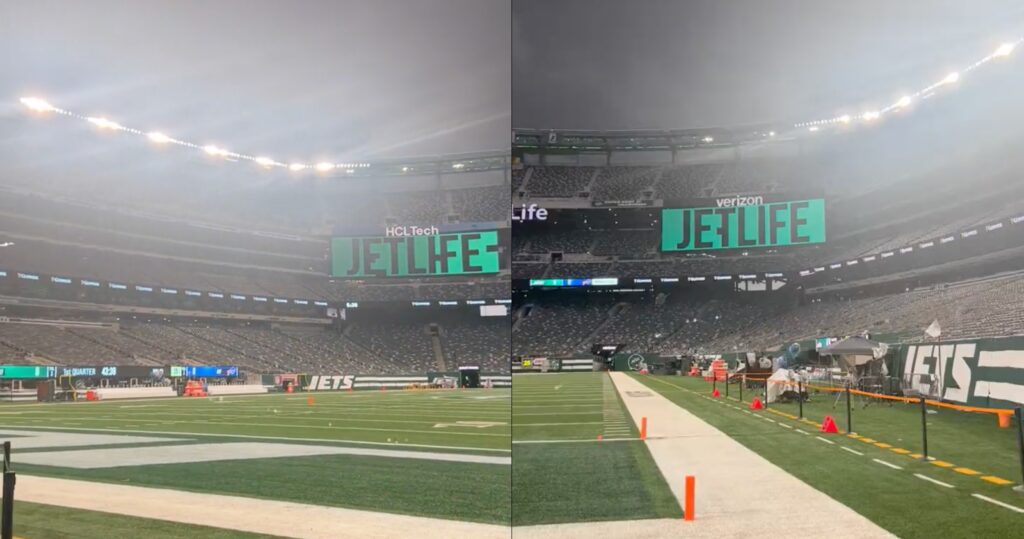 Severe weather forces NY Jets players to evacuate MetLife Stadium field