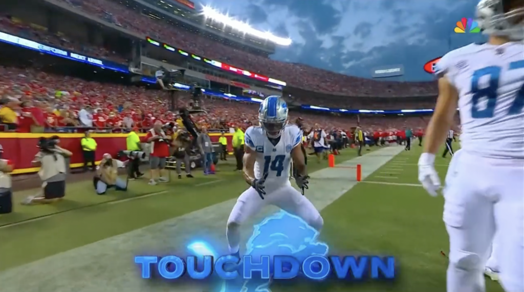 NBC Cameras Quickly Pans Away From Lions WR Amon-Ra St. Brown Over