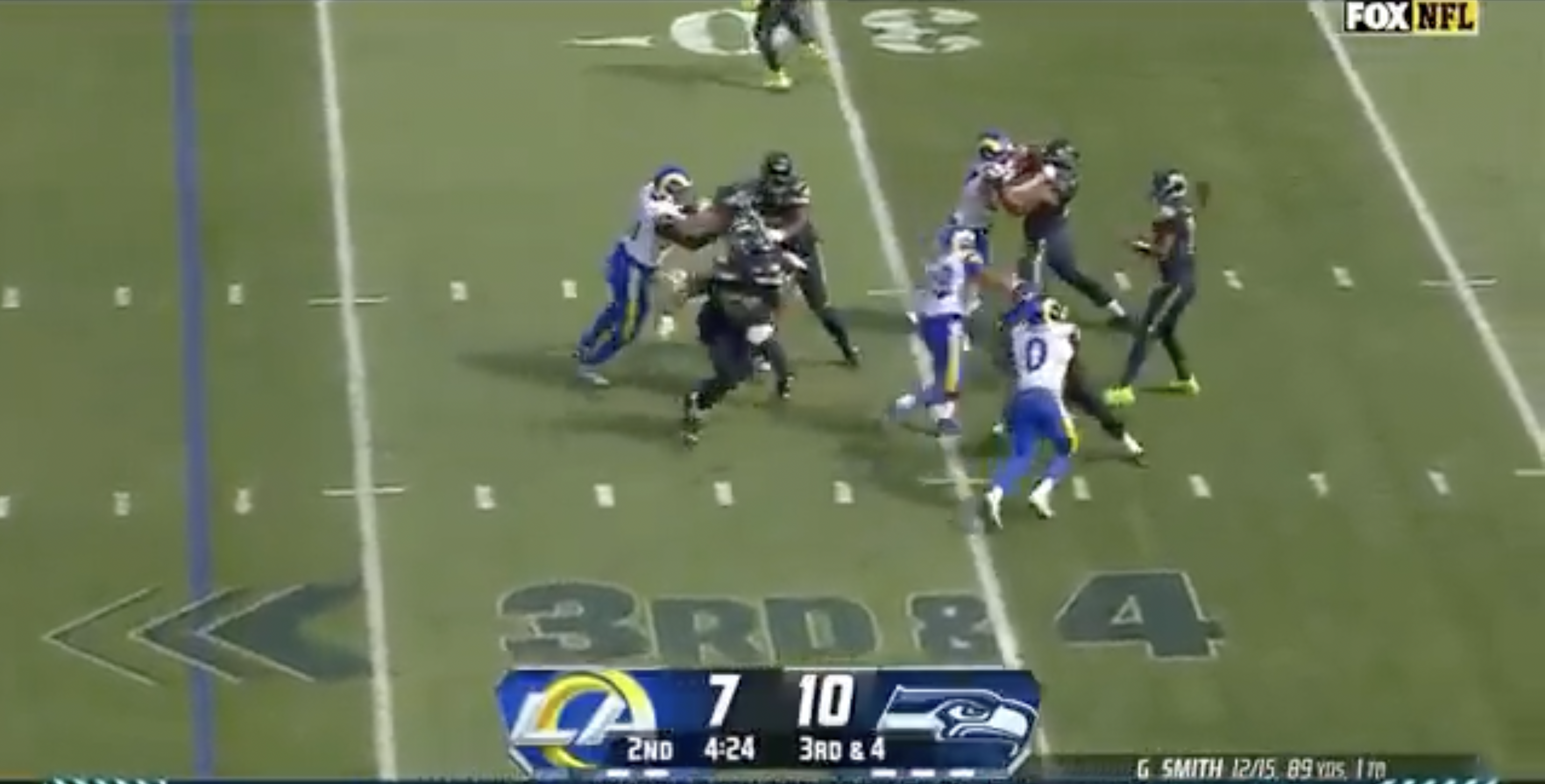 Rams' Aaron Donald makes Seahawks' Geno Smith shriek as he rushes