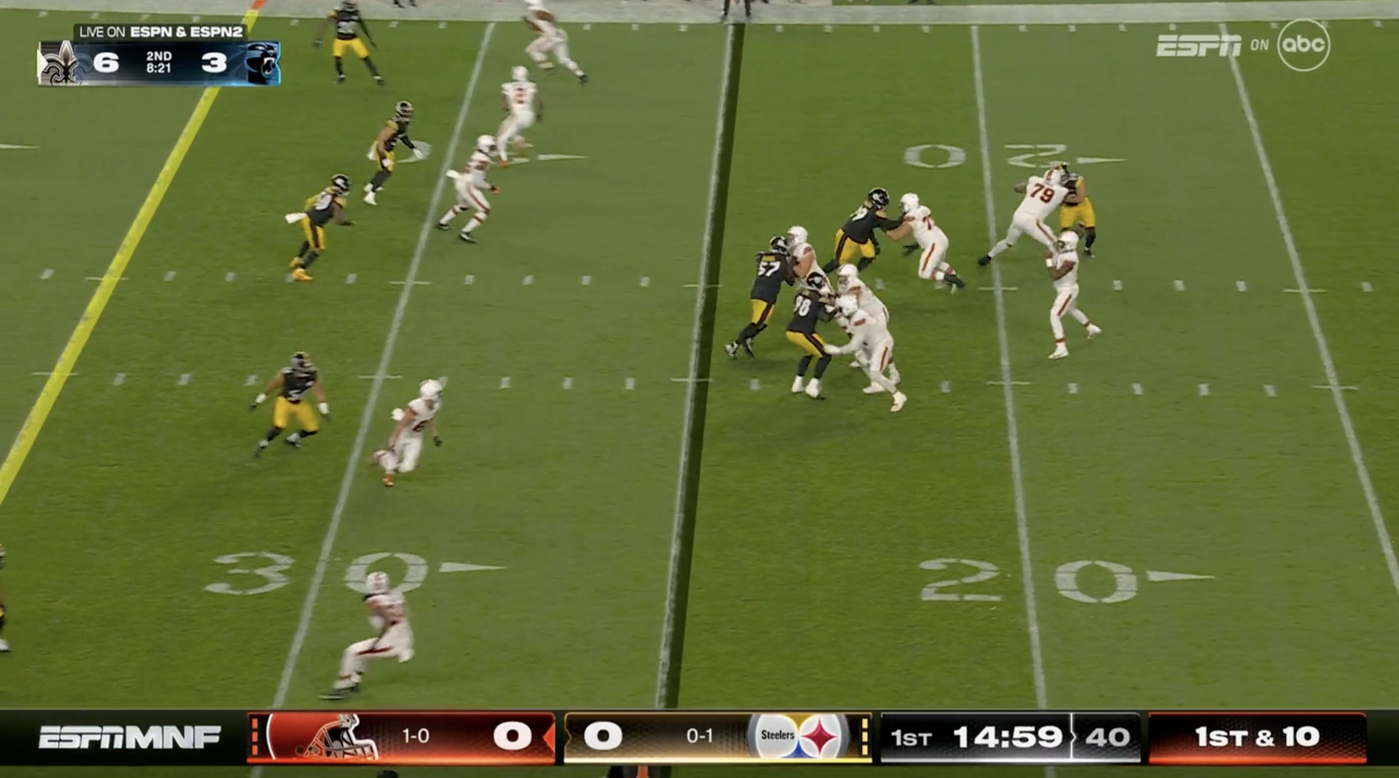 Steelers get pick-six on the FIRST play of the game against Browns