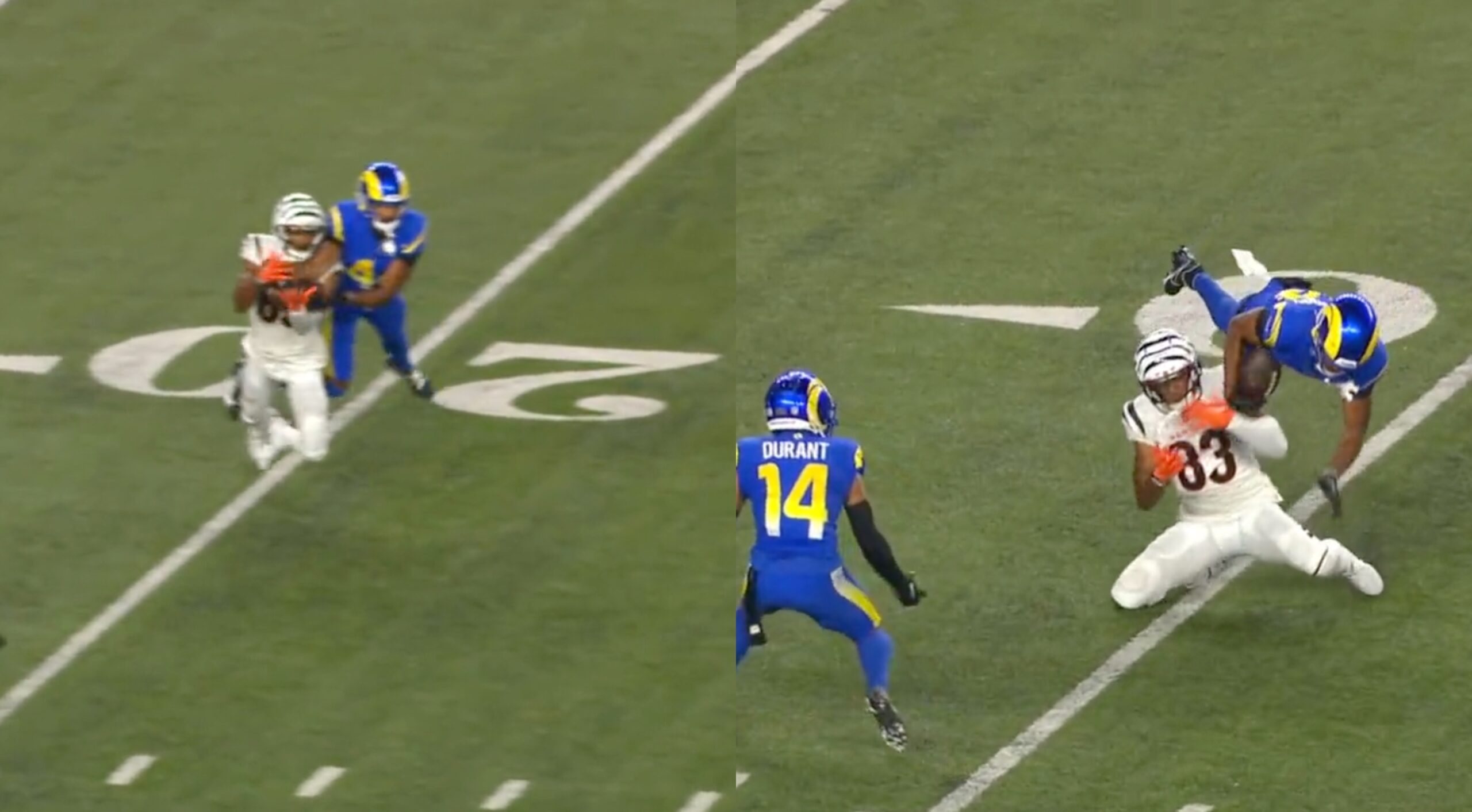 Rams CB Ahkello Witherspoon Makes One Of The Most Insane INTs You'll ...